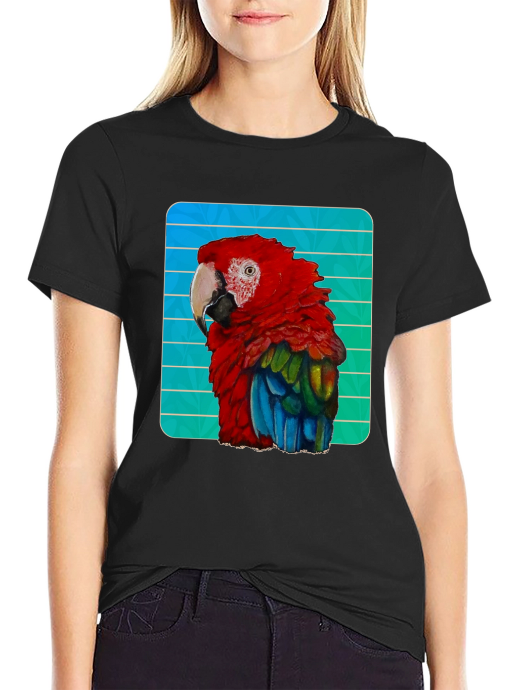Vibrant Parrot Graphic Tee