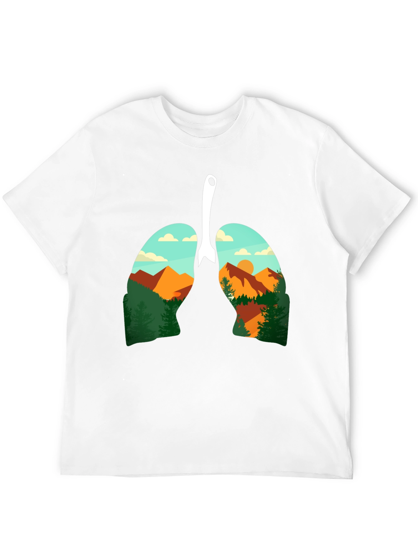 Nature Lungs Graphic Tee - Breathable Comfort