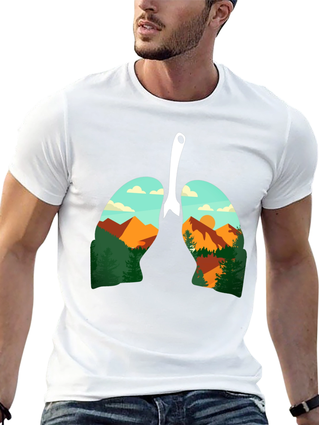 Nature Lungs Graphic Tee - Breathable Comfort