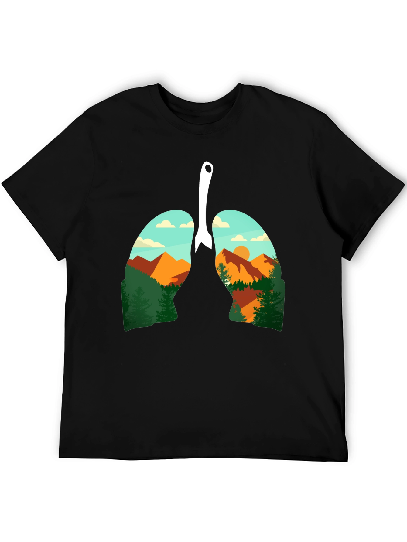 Nature Lungs Graphic Tee - Breathable Comfort