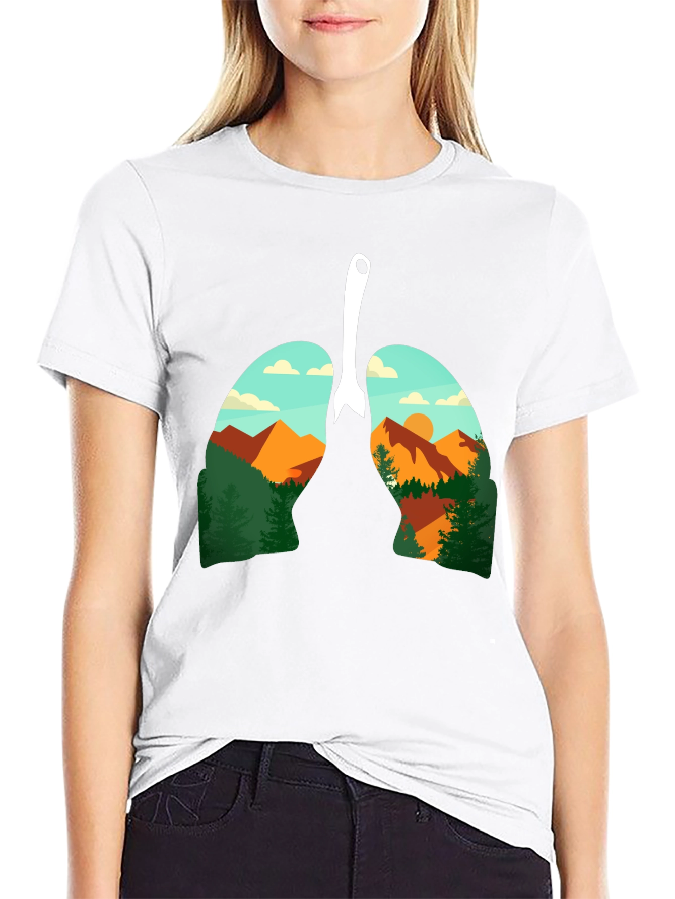 Nature Lungs Graphic Tee - Breathable Comfort