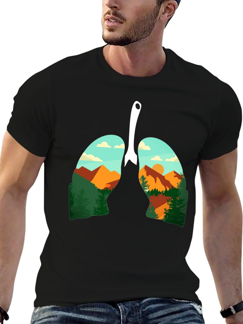 Nature Lungs Graphic Tee - Breathable Comfort