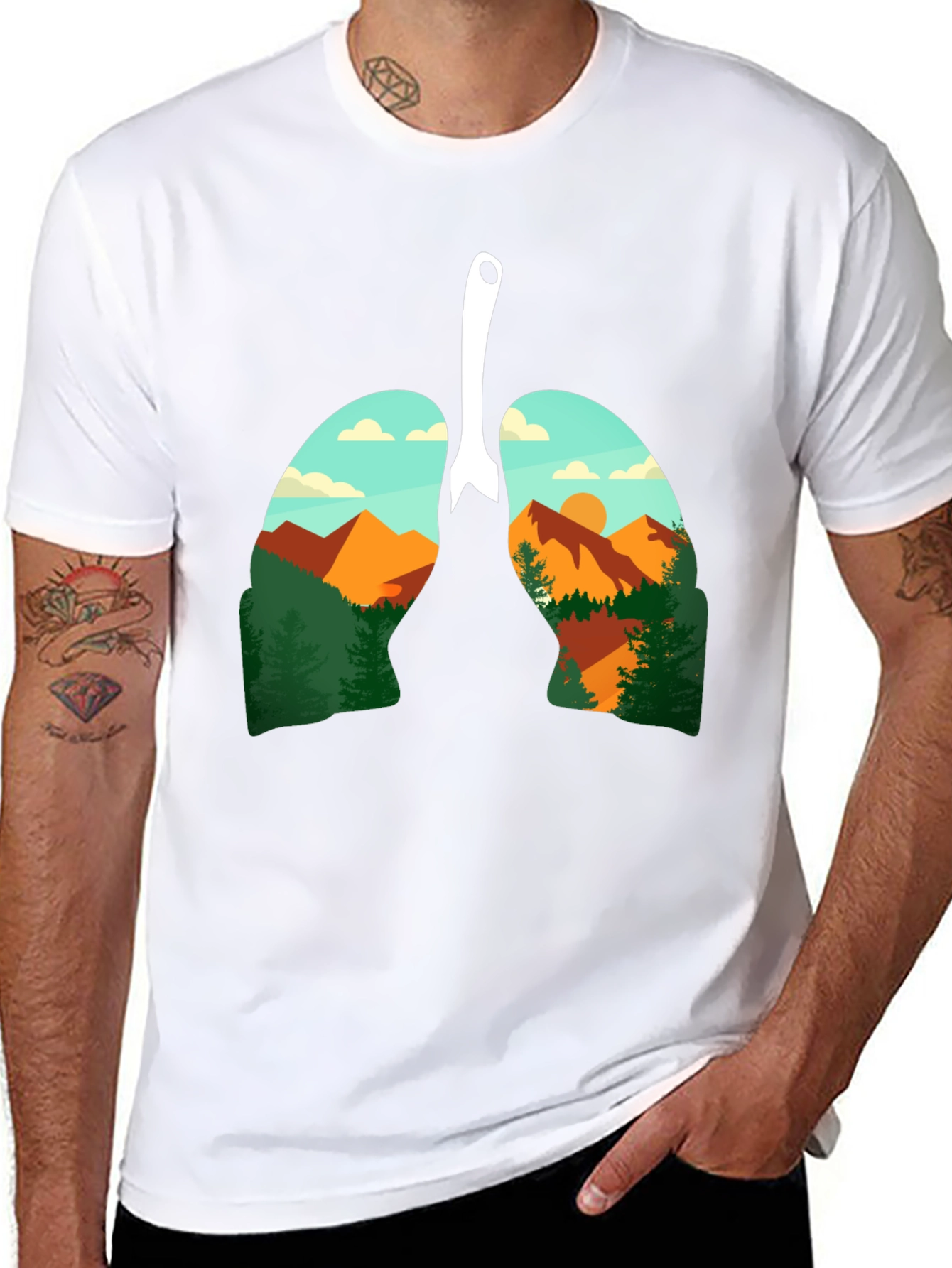 Nature Lungs Graphic Tee - Breathable Comfort