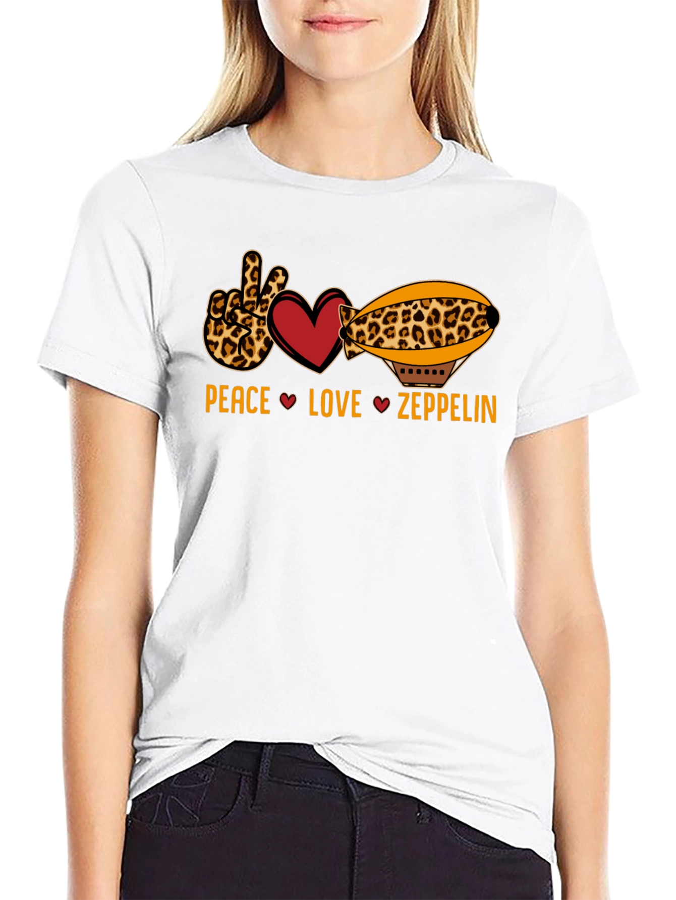 Peace Love Zeppelin Graphic T-Shirt