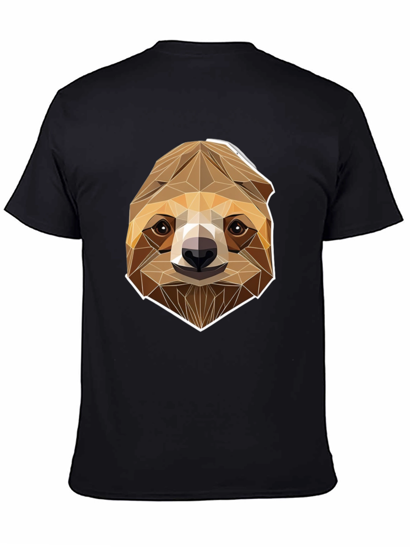 Geometric Sloth Graphic Tee - Modern Style