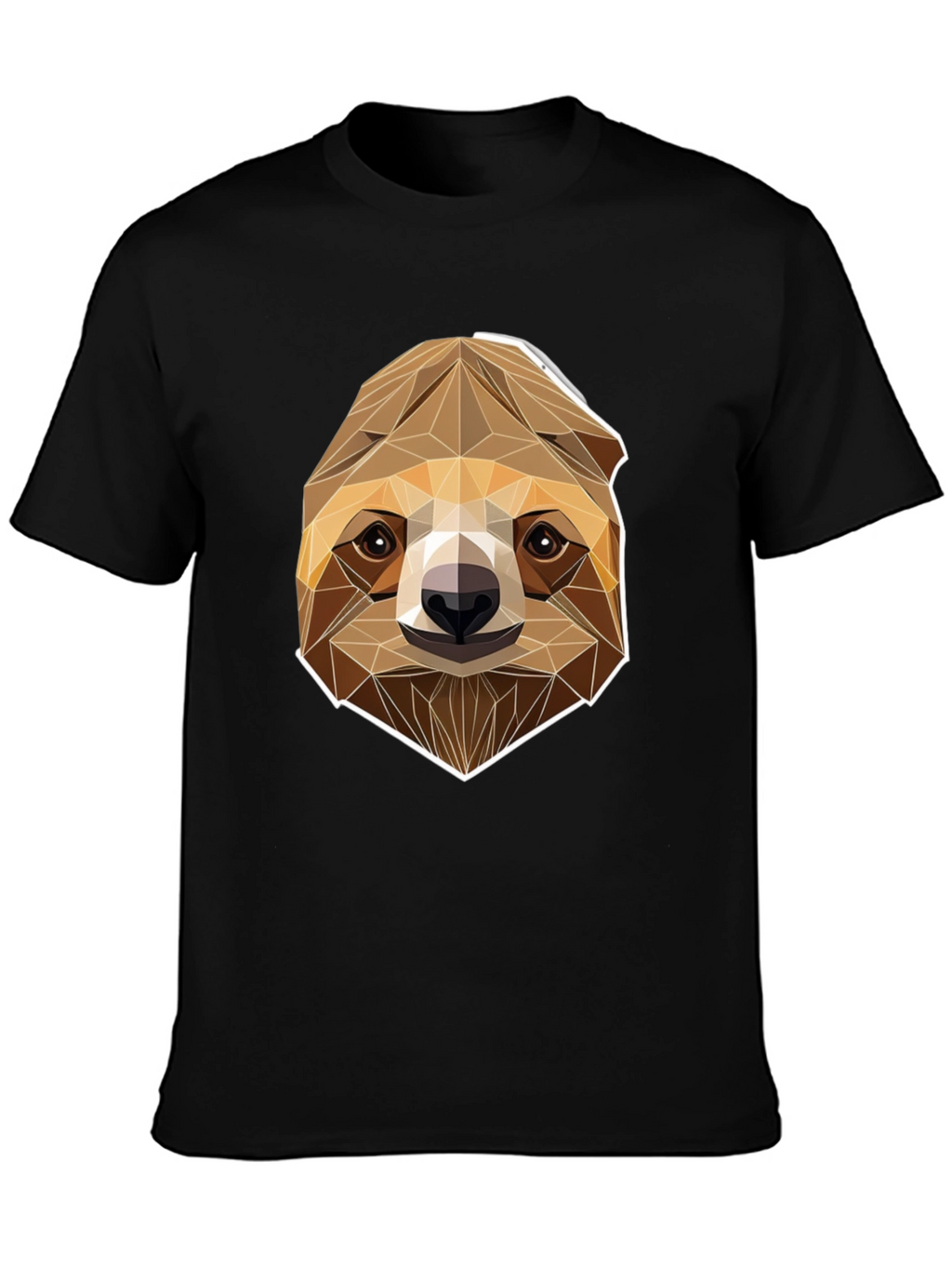 Geometric Sloth Graphic Tee - Modern Style