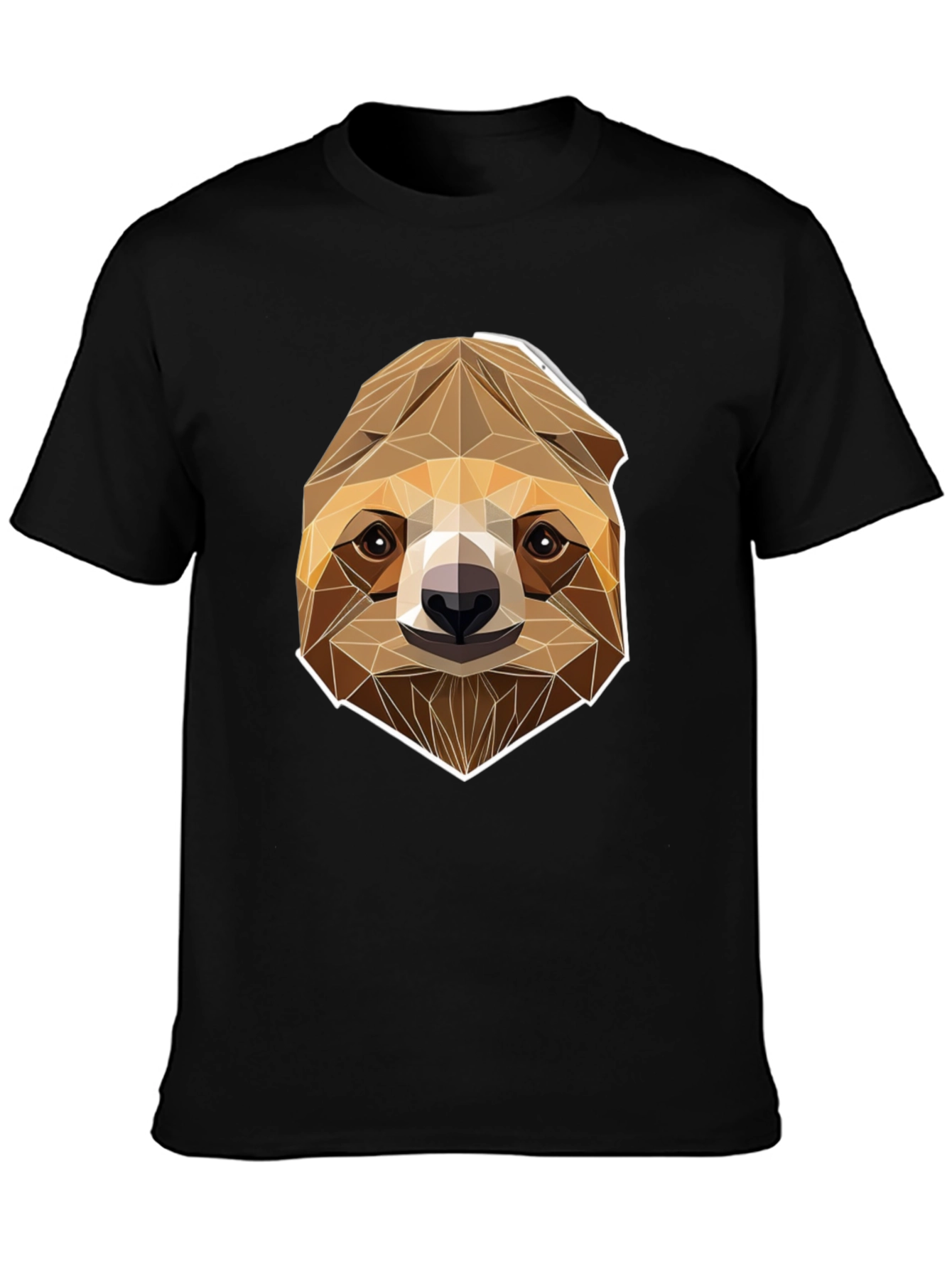 Geometric Sloth Graphic Tee - Modern Style