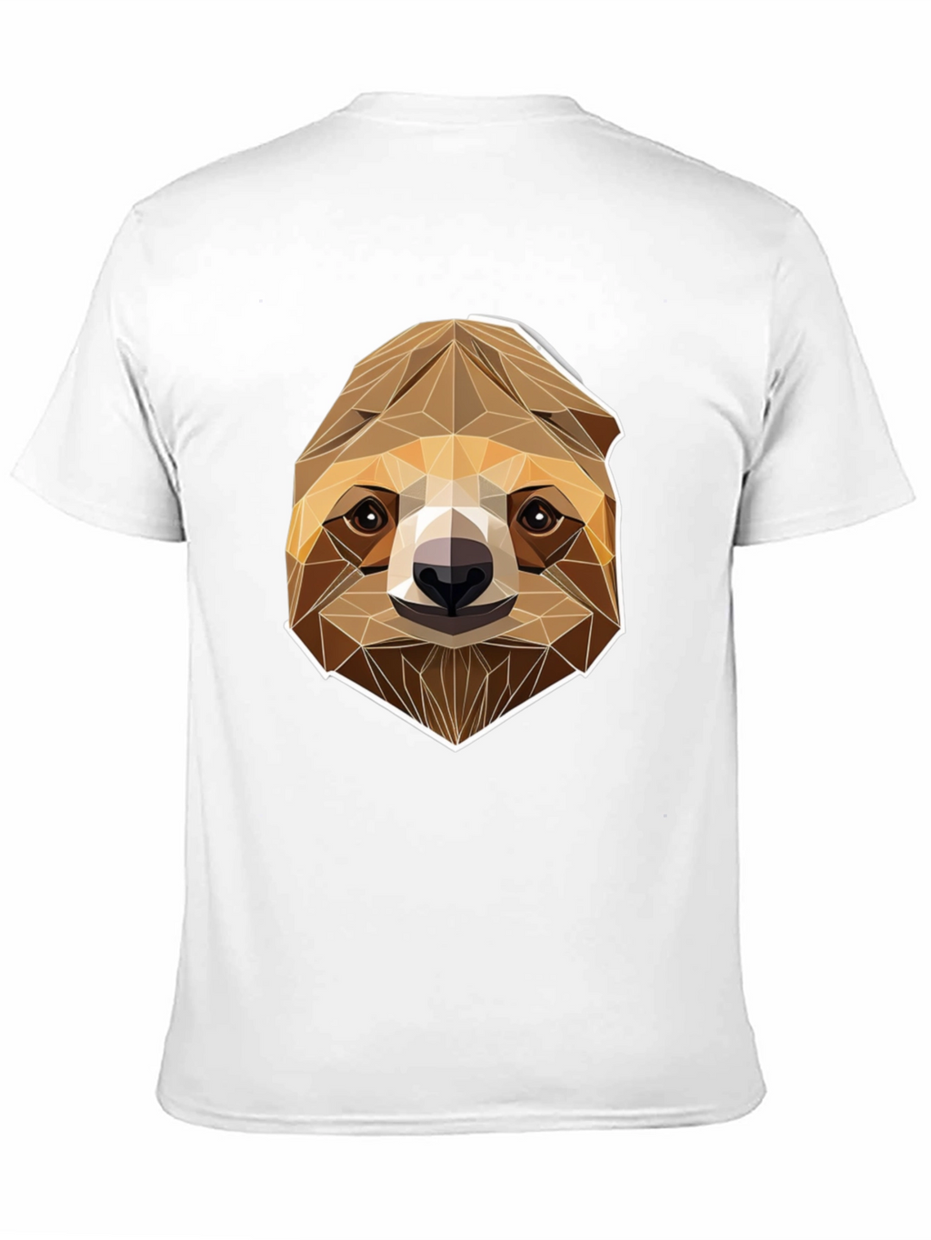 Geometric Sloth Graphic Tee - Modern Style