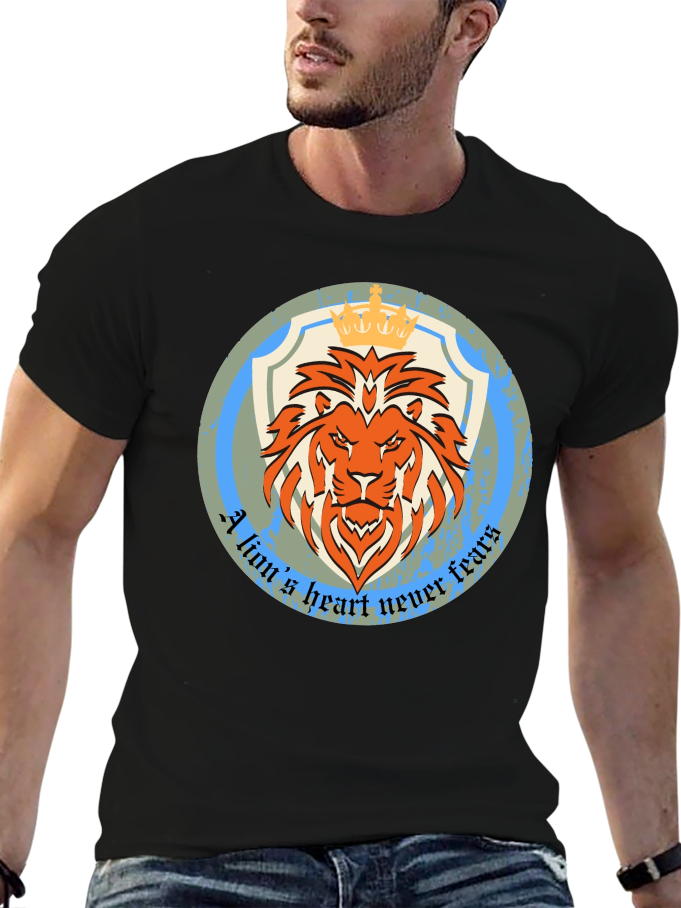 Lion Heart Graphic Tee - Never Fears