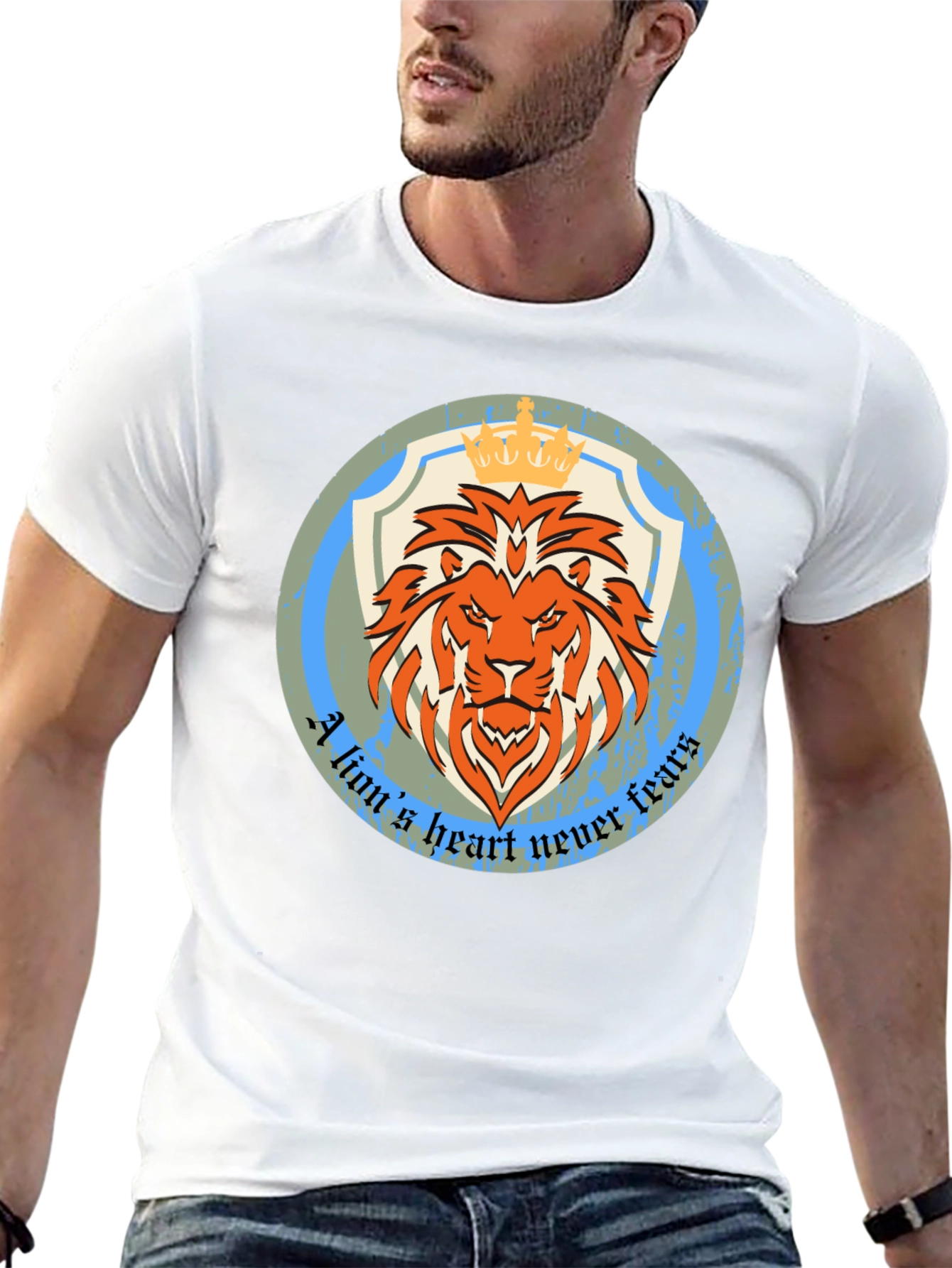 Lion Heart Graphic Tee - Never Fears