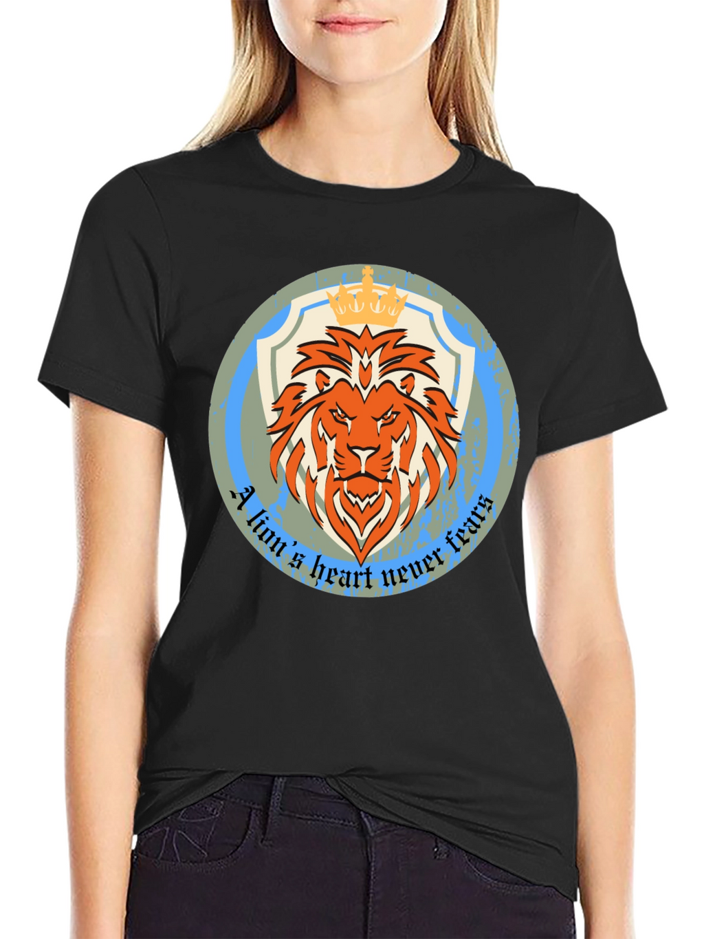 Lion Heart Graphic Tee - Never Fears