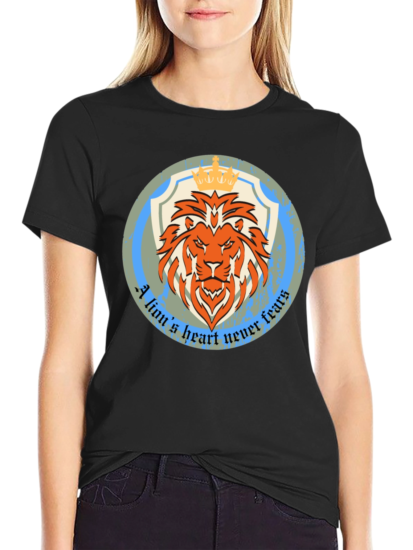 Lion Heart Graphic Tee - Never Fears