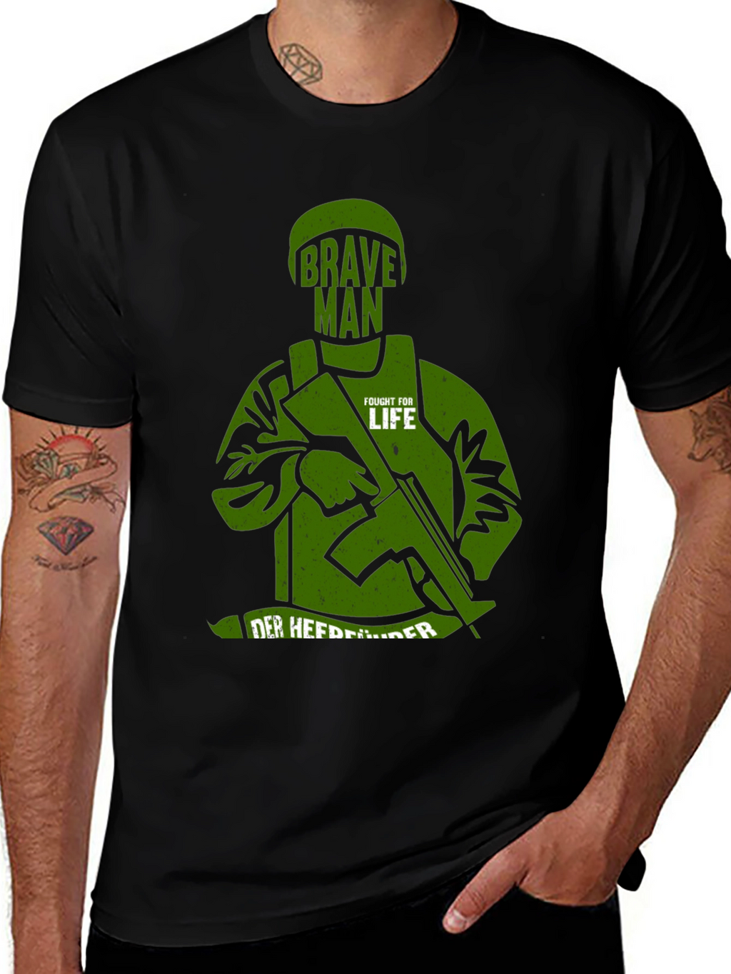 Brave Man Fought For Life Graphic T-Shirt