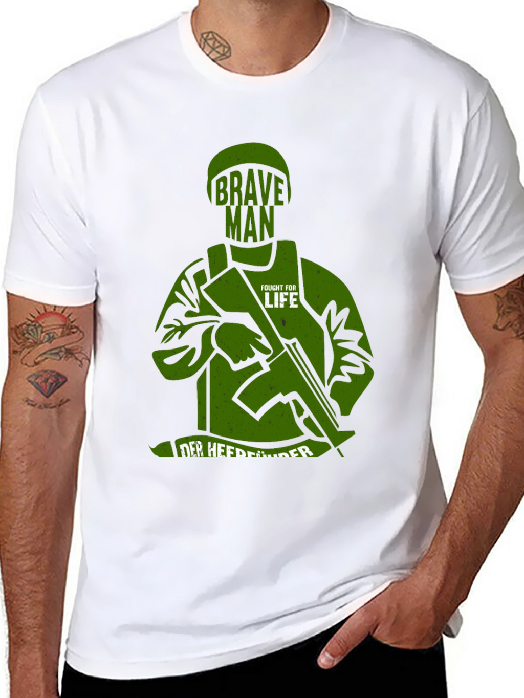 Brave Man Fought For Life Graphic T-Shirt