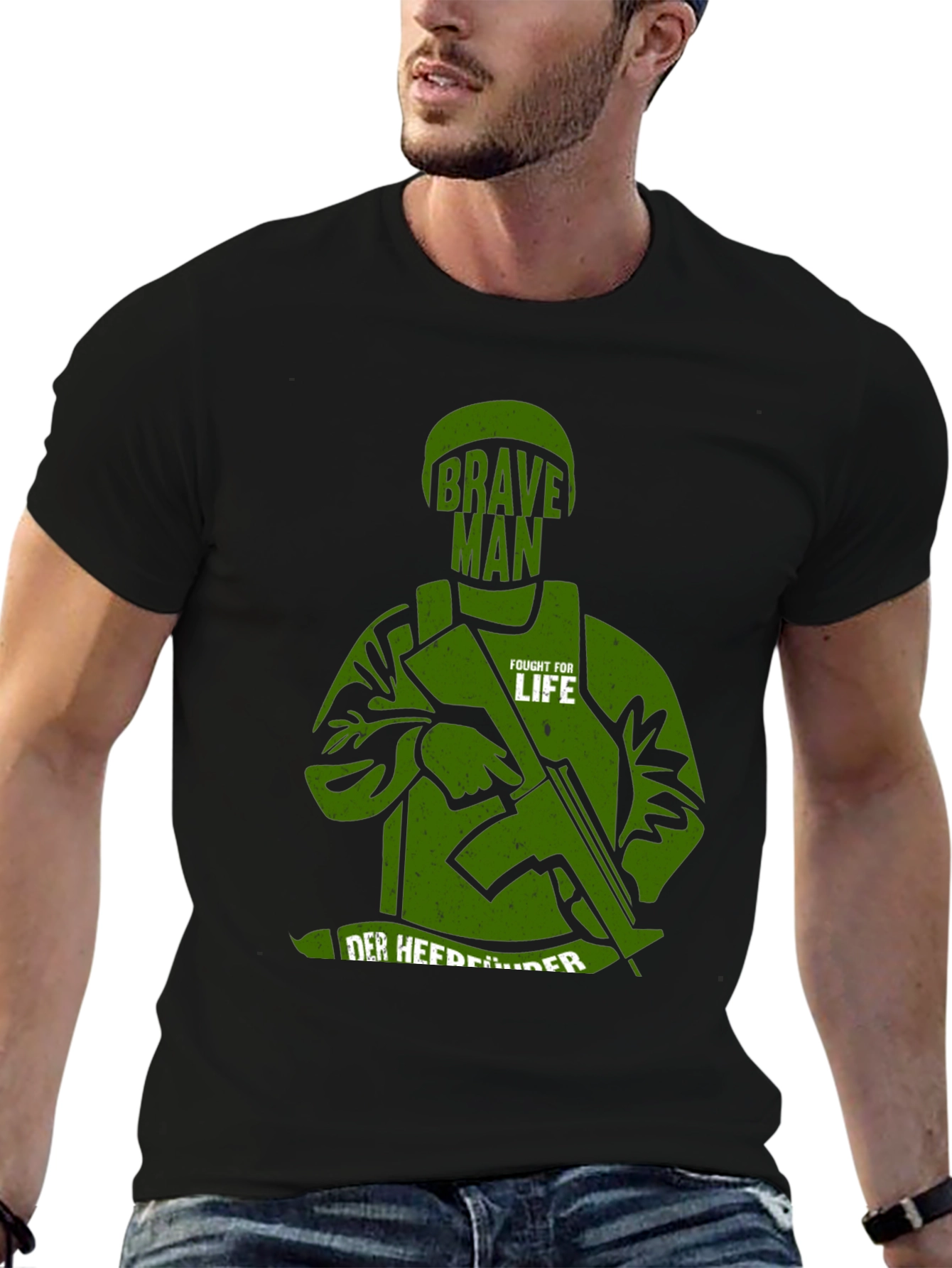 Brave Man Fought For Life Graphic T-Shirt