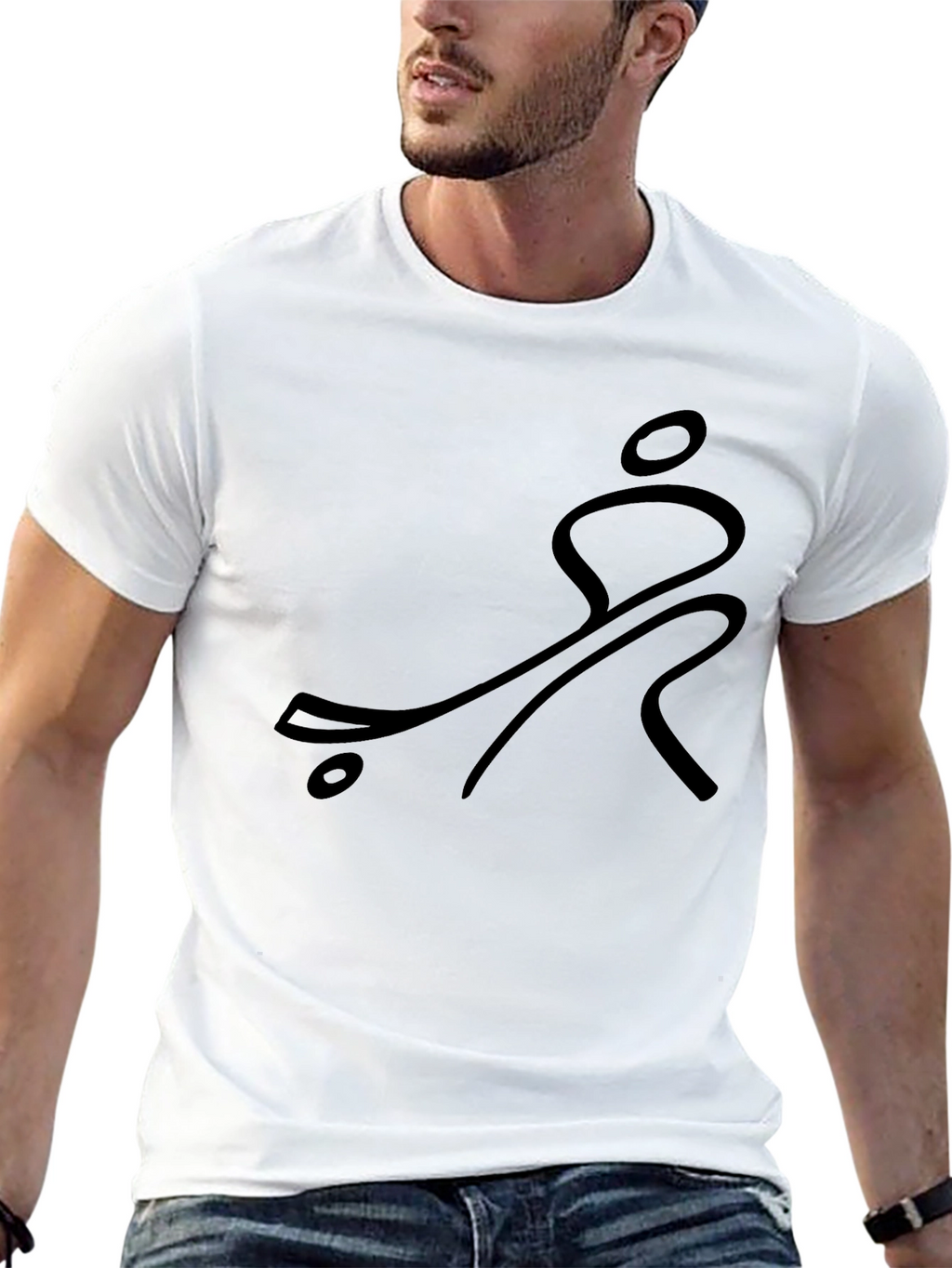 Skateboarder Graphic T-Shirt - Black