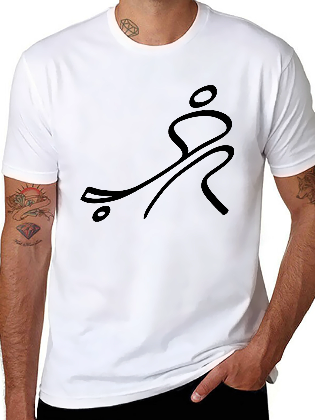 Skateboarder Graphic T-Shirt - Black