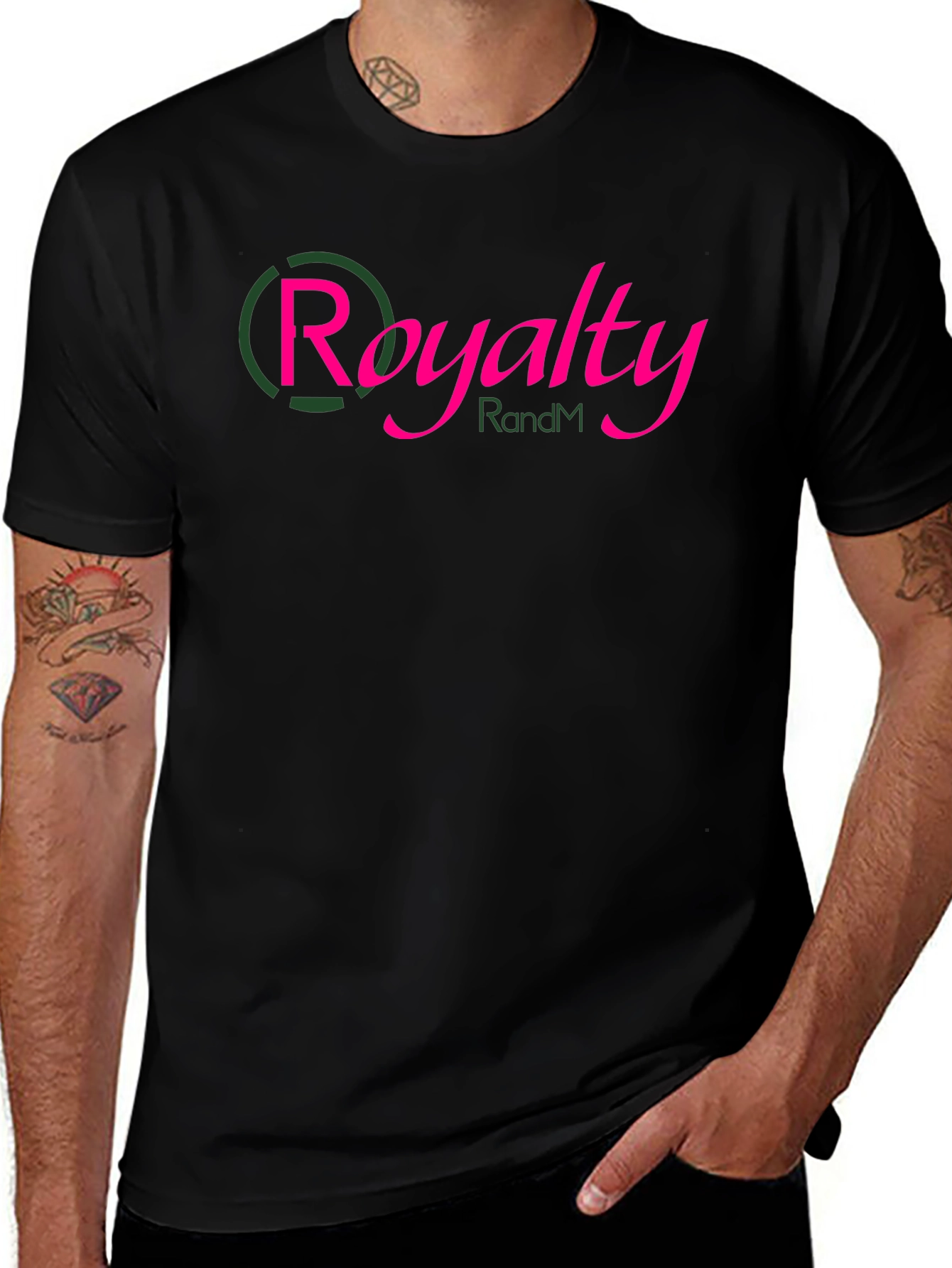 Royalty RandM Black Graphic Tee - Stylish Mens T-Shirt