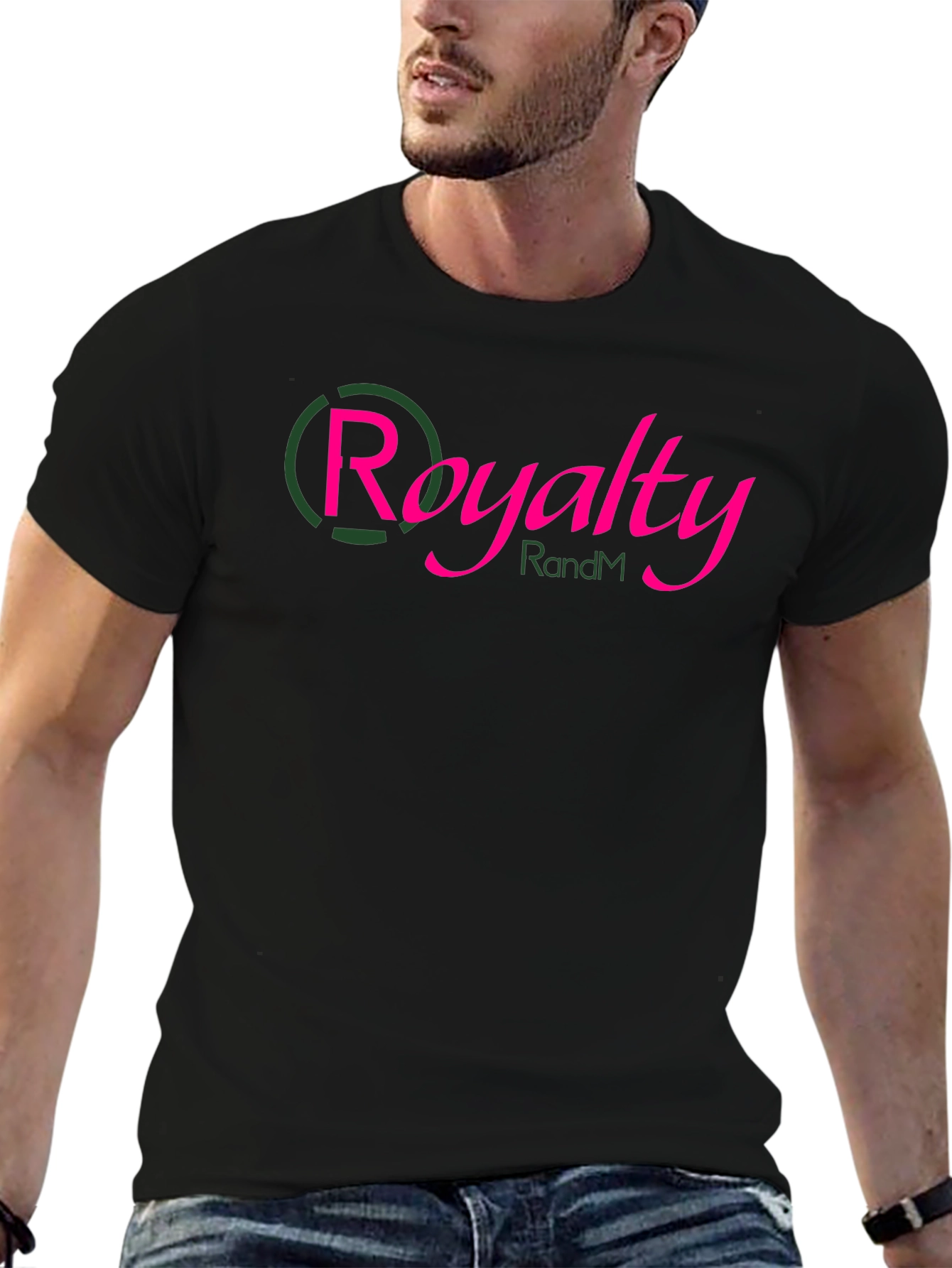 Royalty RandM Black Graphic Tee - Stylish Mens T-Shirt