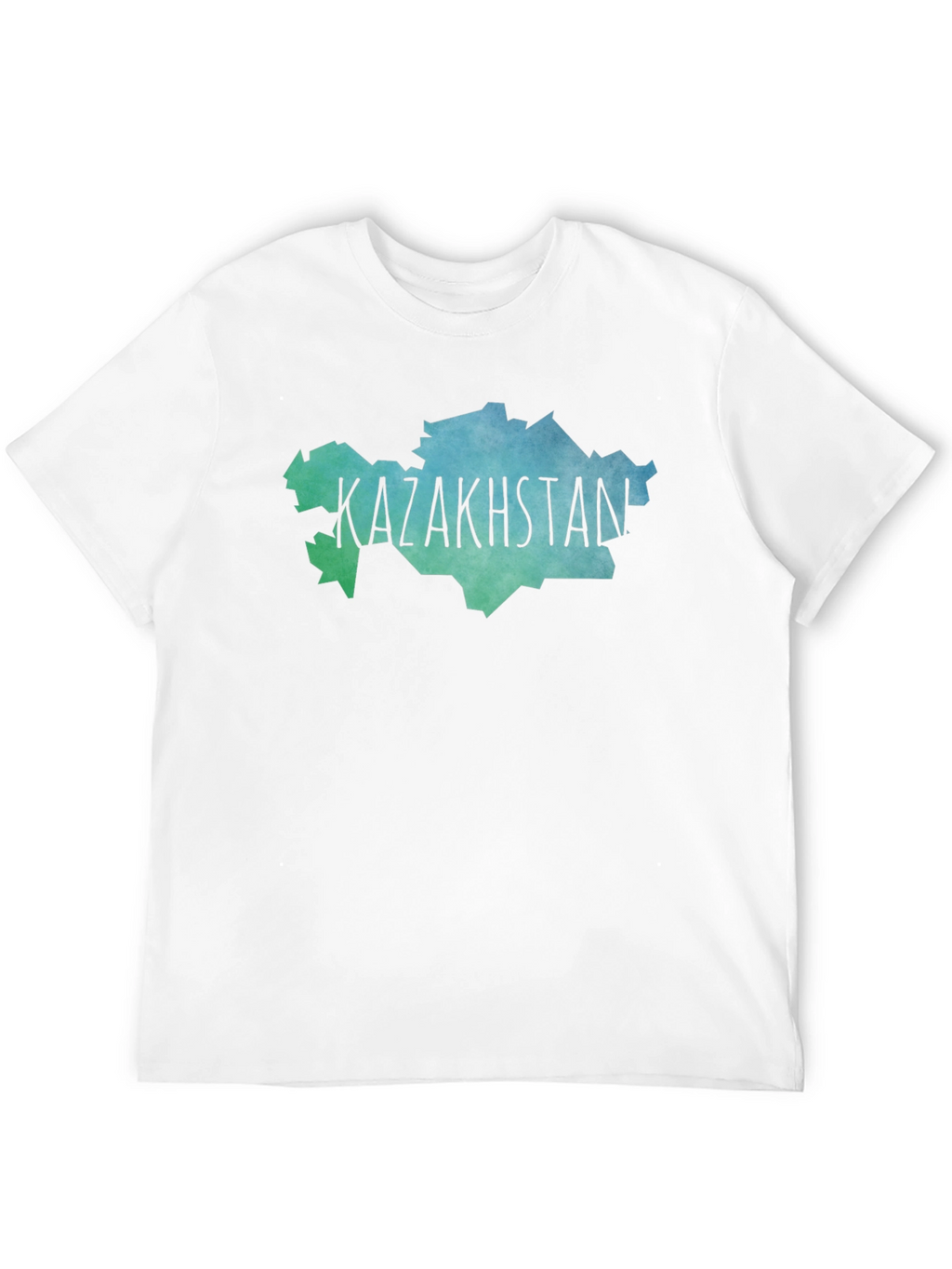 Kazakhstan Map T-Shirt - Black Crew Neck Tee