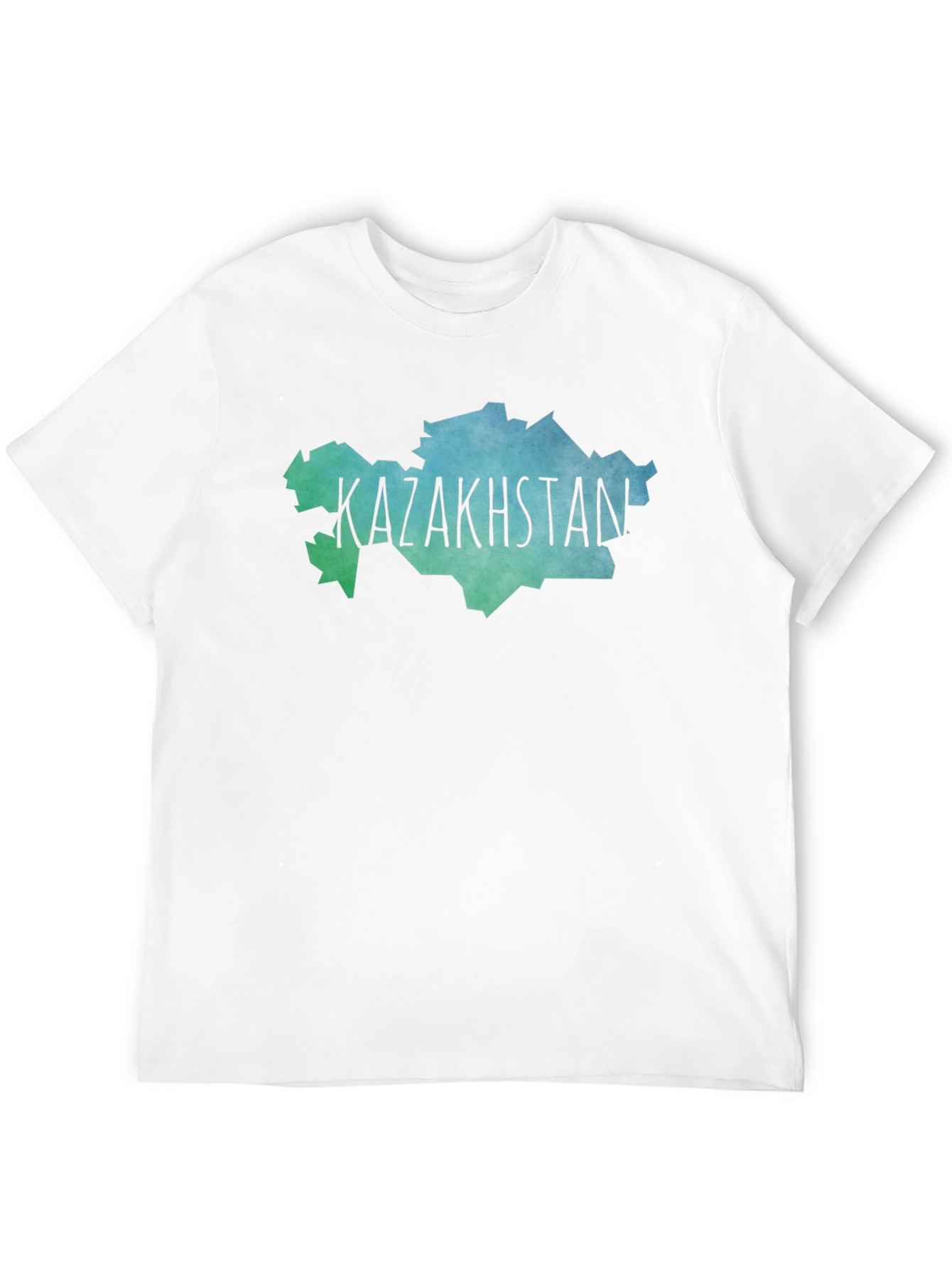 Kazakhstan Map T-Shirt - Black Crew Neck Tee