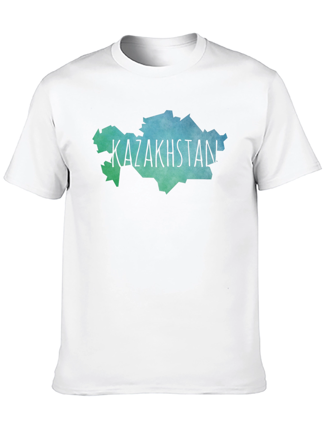 Kazakhstan Map T-Shirt - Black Crew Neck Tee