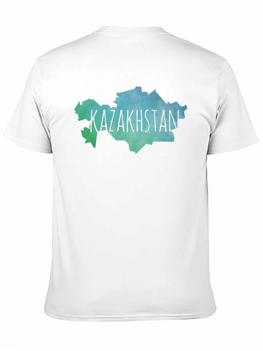 Kazakhstan Map T-Shirt - Black Crew Neck Tee