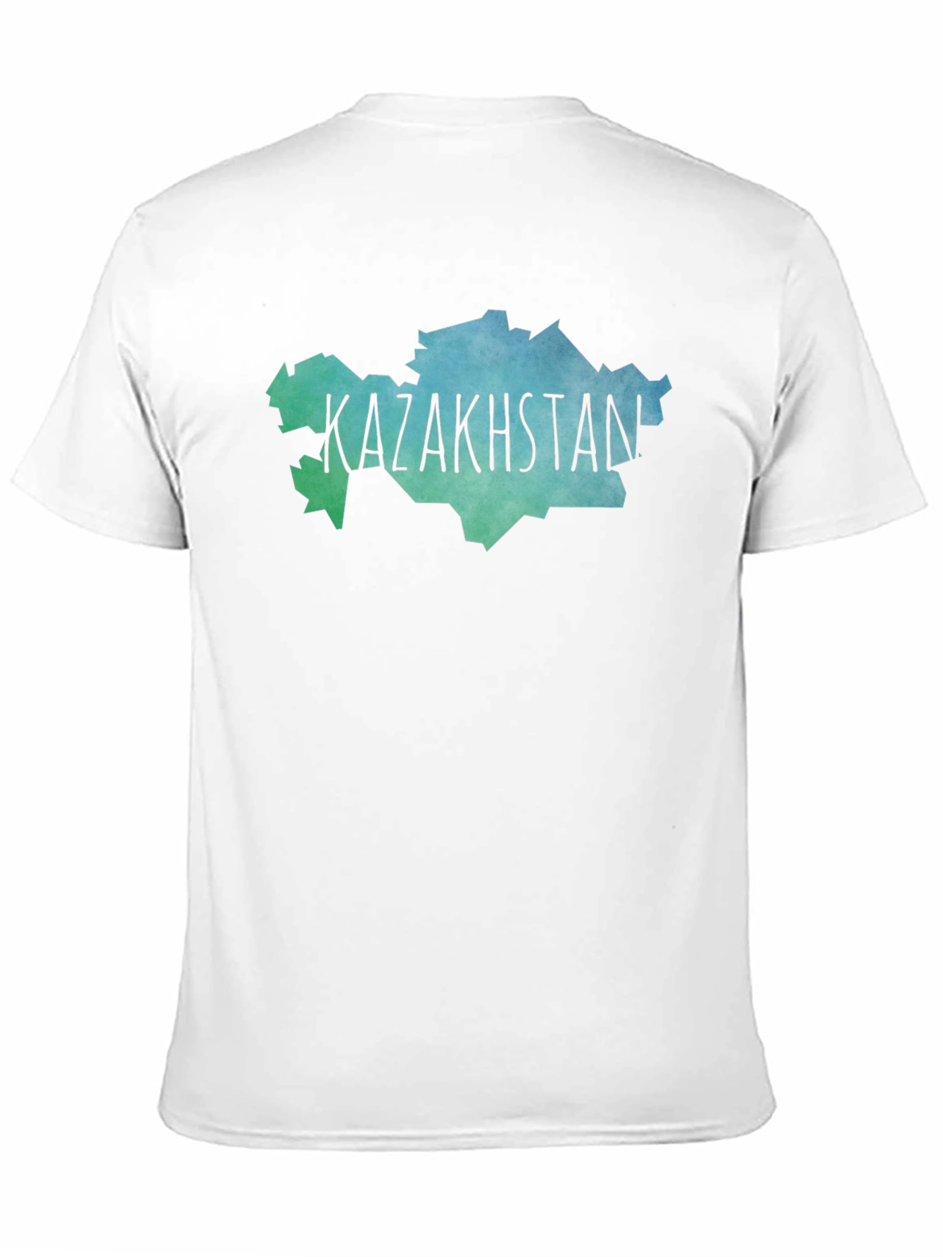 Kazakhstan Map T-Shirt - Black Crew Neck Tee