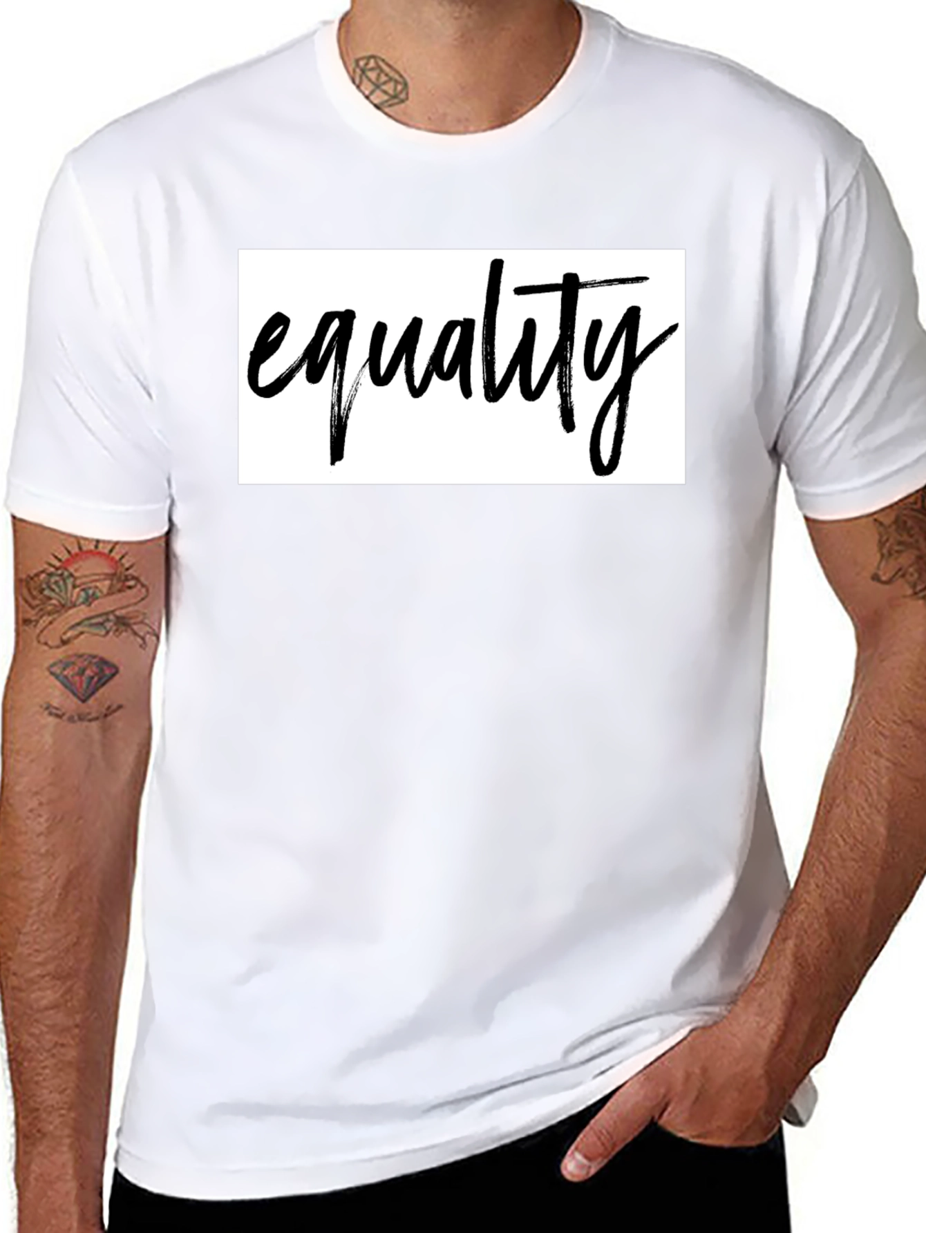 Equality Graphic Tee - Unisex Black Cotton Shirt