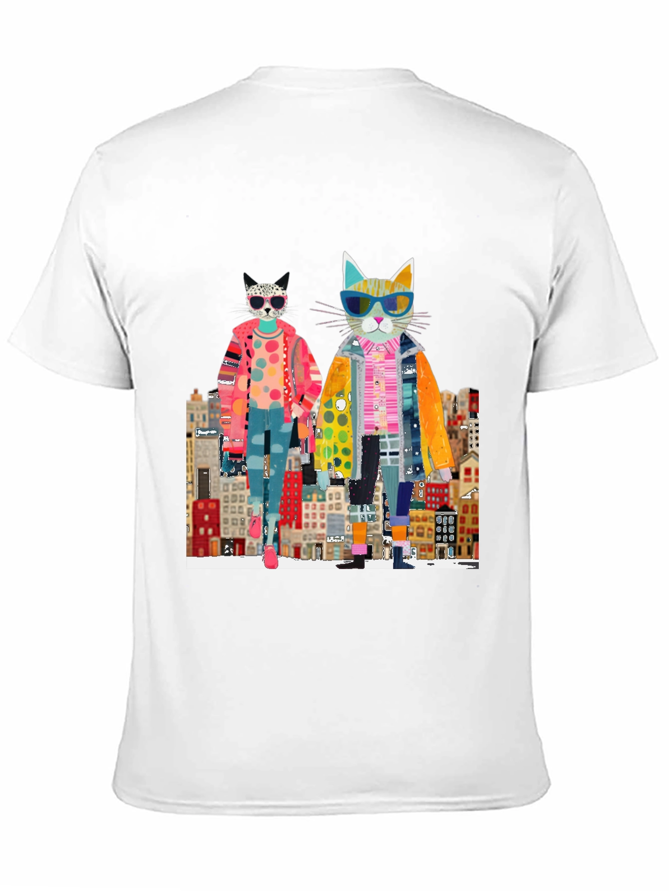 Cats in the City Black Graphic Tee