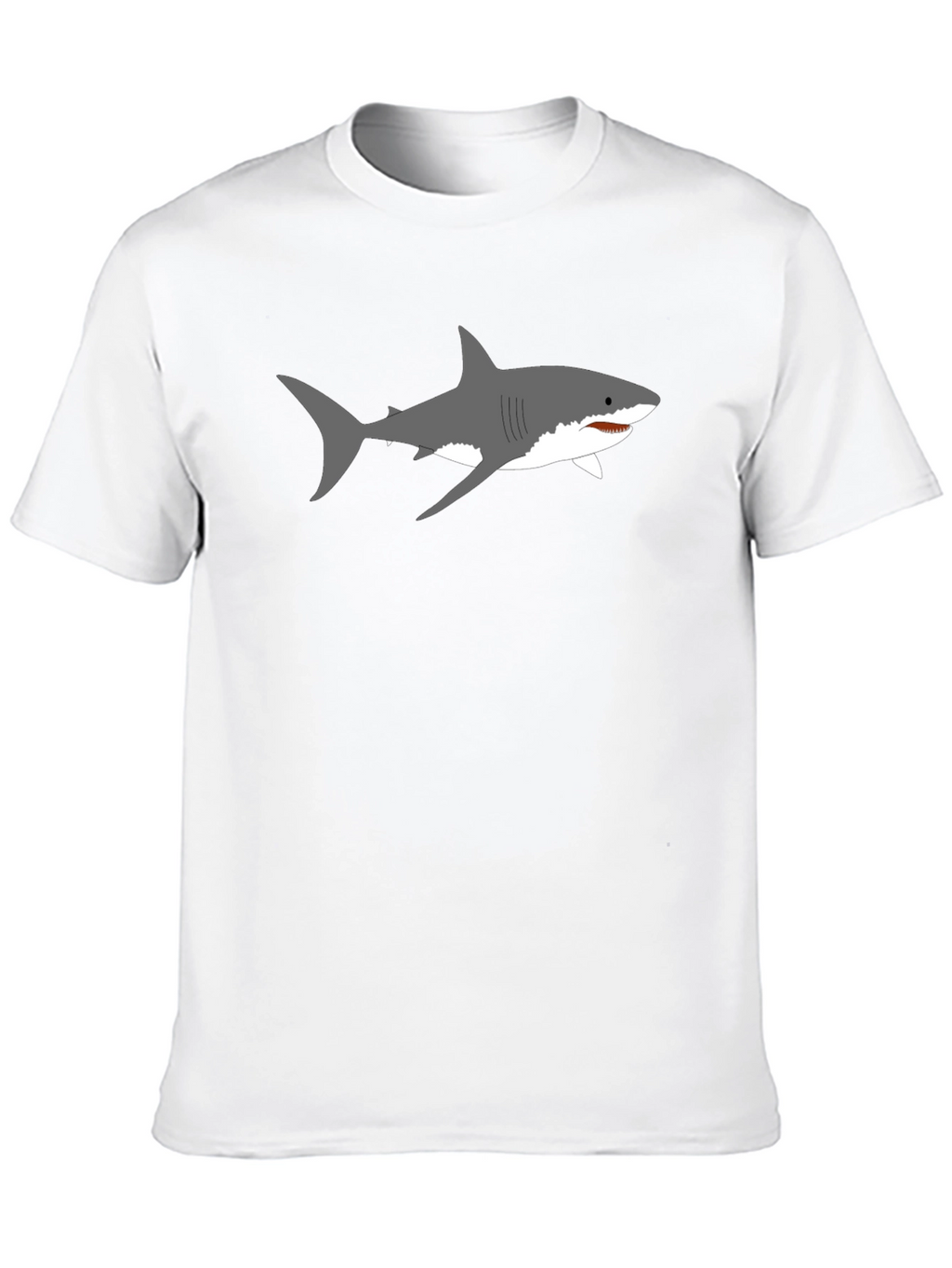 Shark Graphic T-Shirt - Mens Black Crew Neck Tee