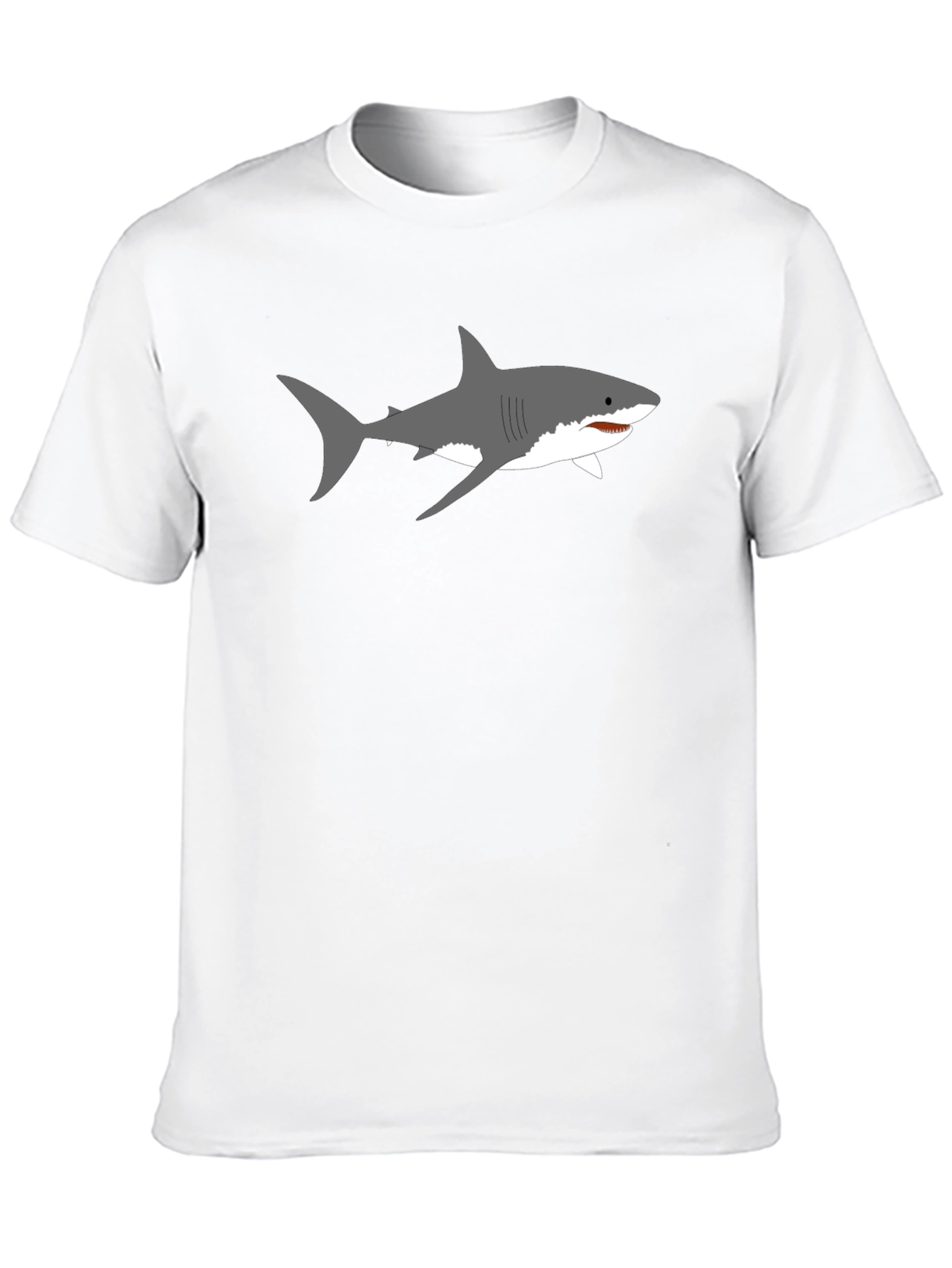 Shark Graphic T-Shirt - Mens Black Crew Neck Tee