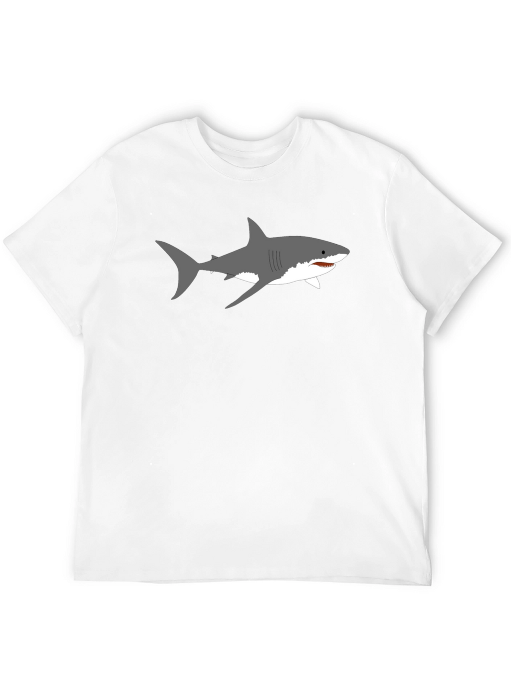 Shark Graphic T-Shirt - Mens Black Crew Neck Tee