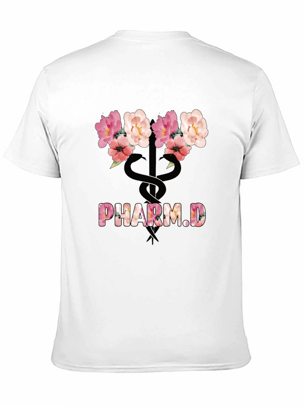Floral Pharm.D T-Shirt - Stylish Pharmacy Graduate Tee