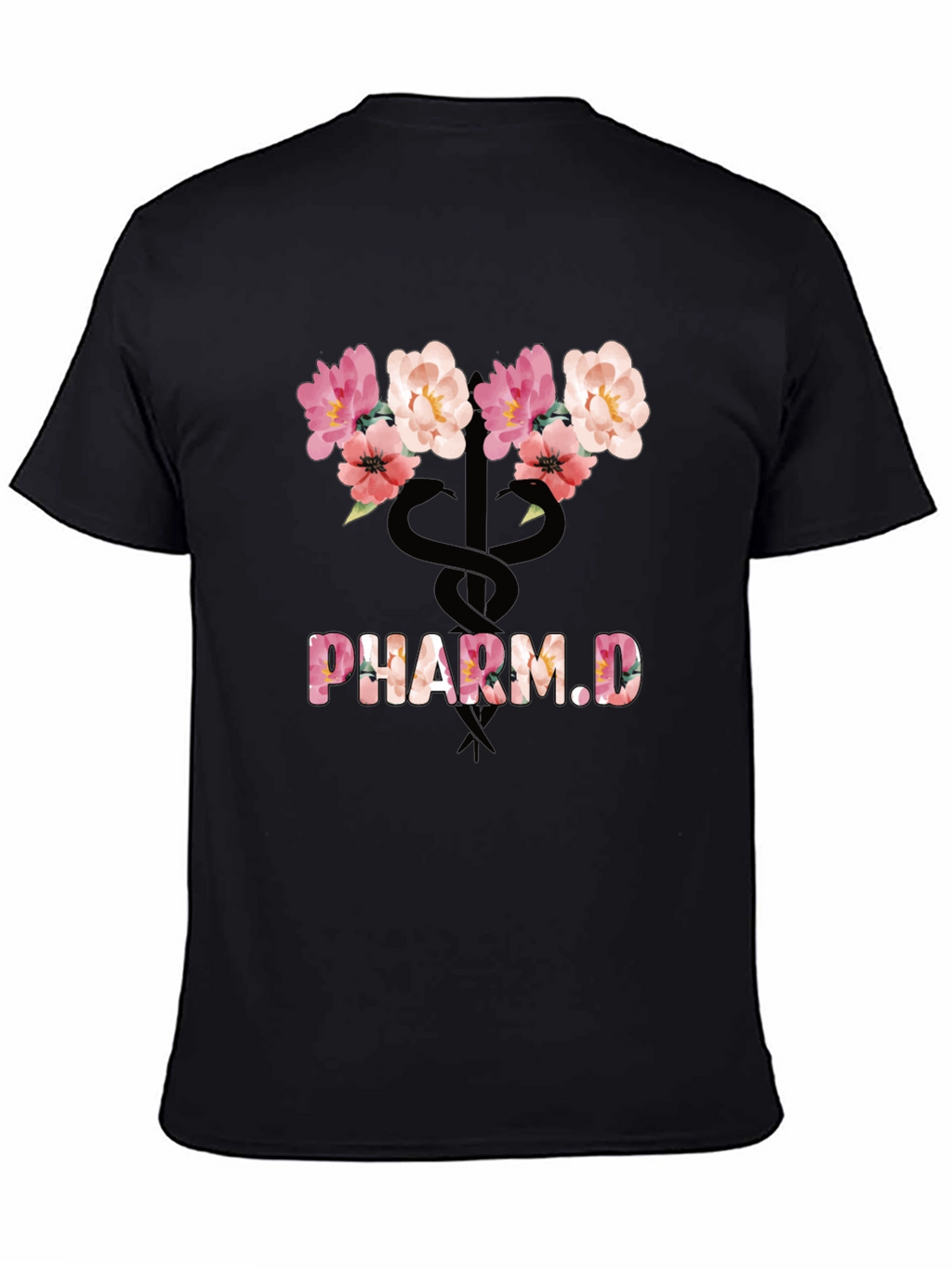 Floral Pharm.D T-Shirt - Stylish Pharmacy Graduate Tee