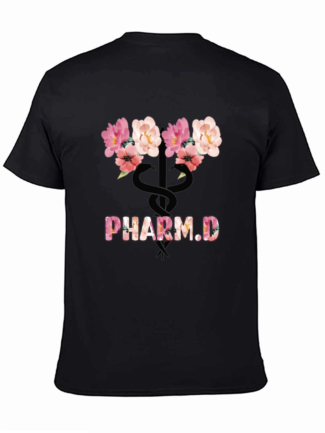 Floral Pharm.D T-Shirt - Stylish Pharmacy Graduate Tee