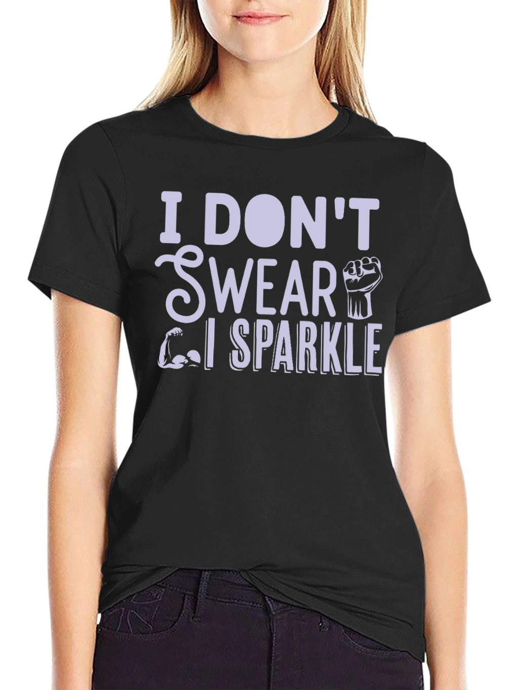 I Dont Swear I Sparkle Black T-Shirt