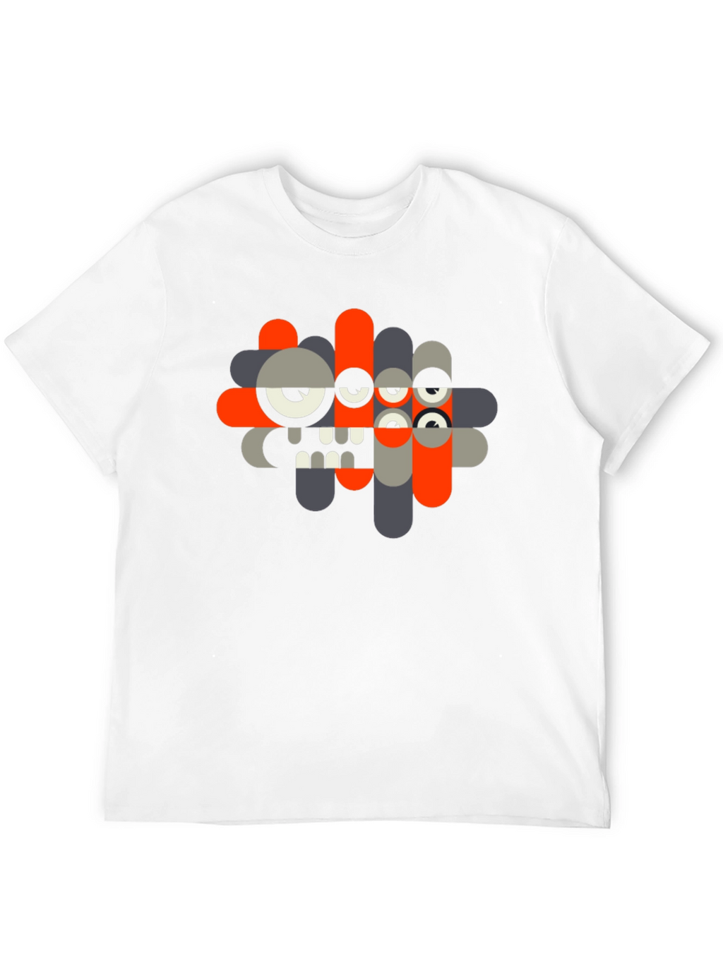 Abstract Monster Graphic Black T-Shirt