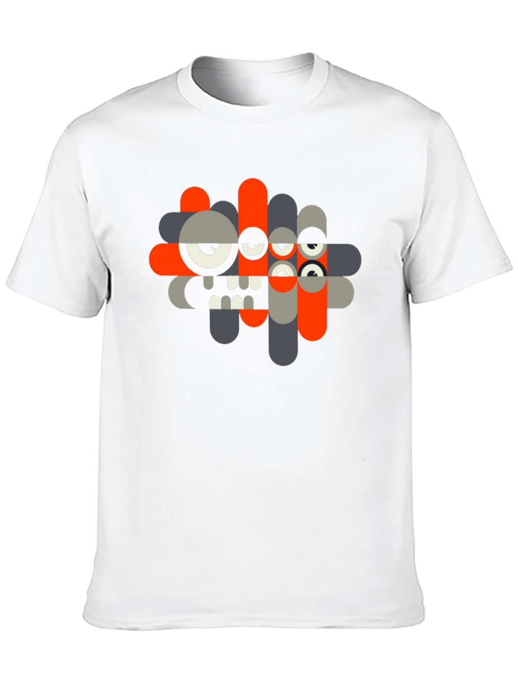 Abstract Monster Graphic Black T-Shirt