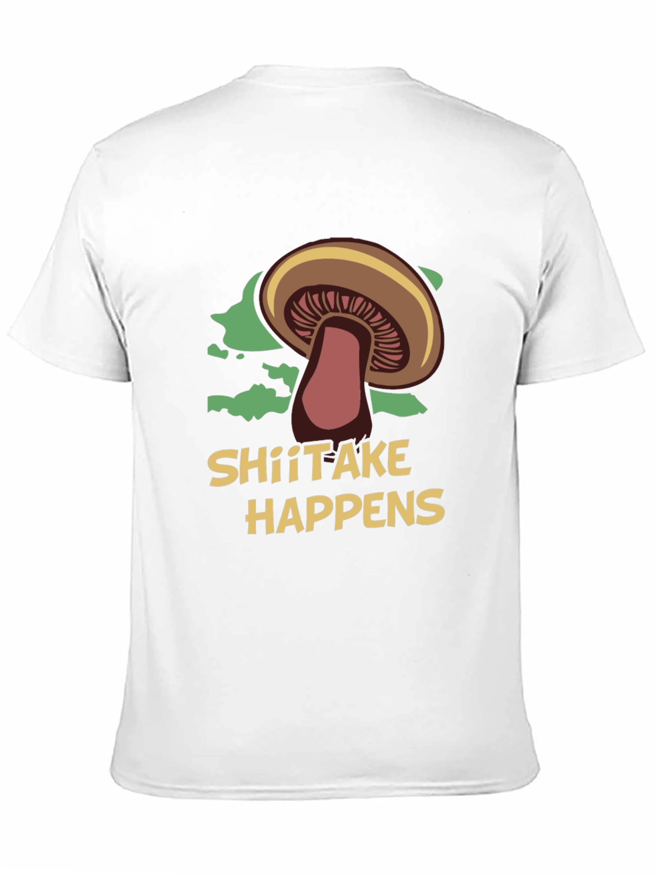 Shiitake Happens Funny Mushroom Graphic T-Shirt