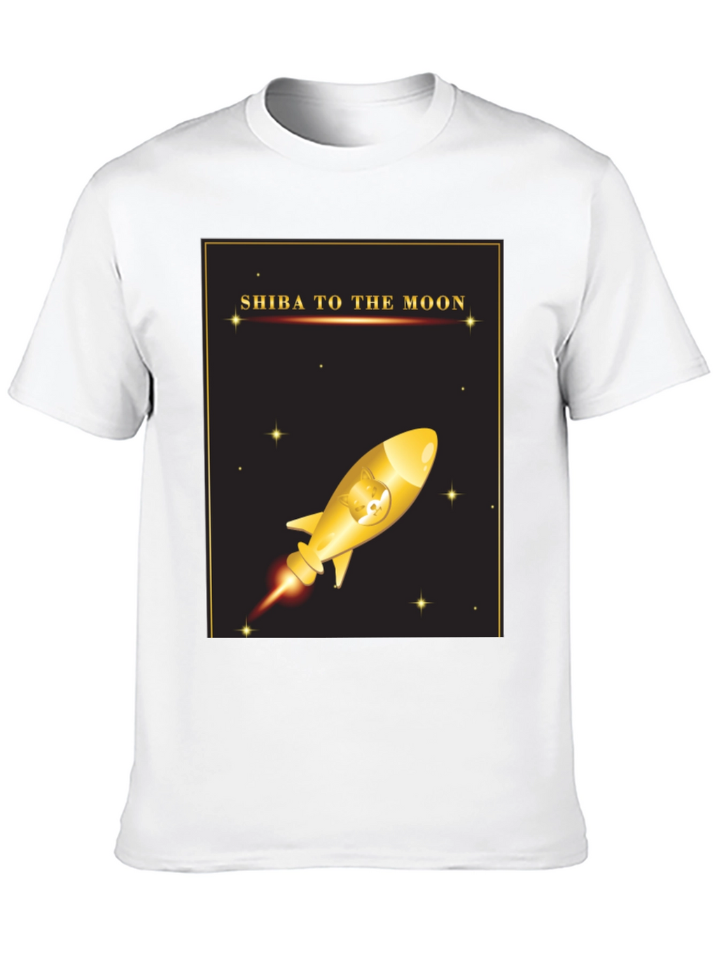 Shiba To The Moon T-Shirt - Crypto Doge Rocket