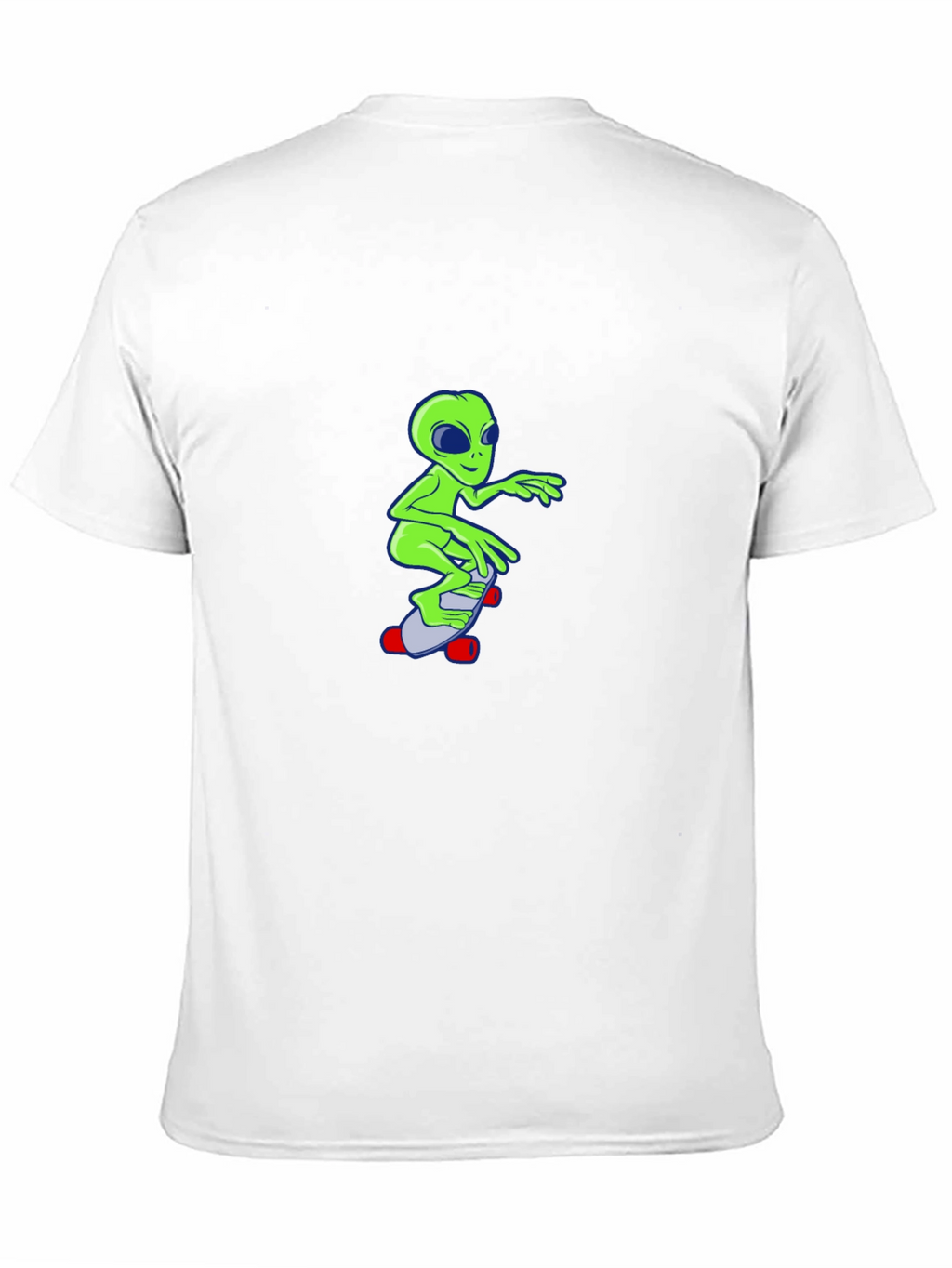 Alien Skateboard Graphic T-Shirt - Black