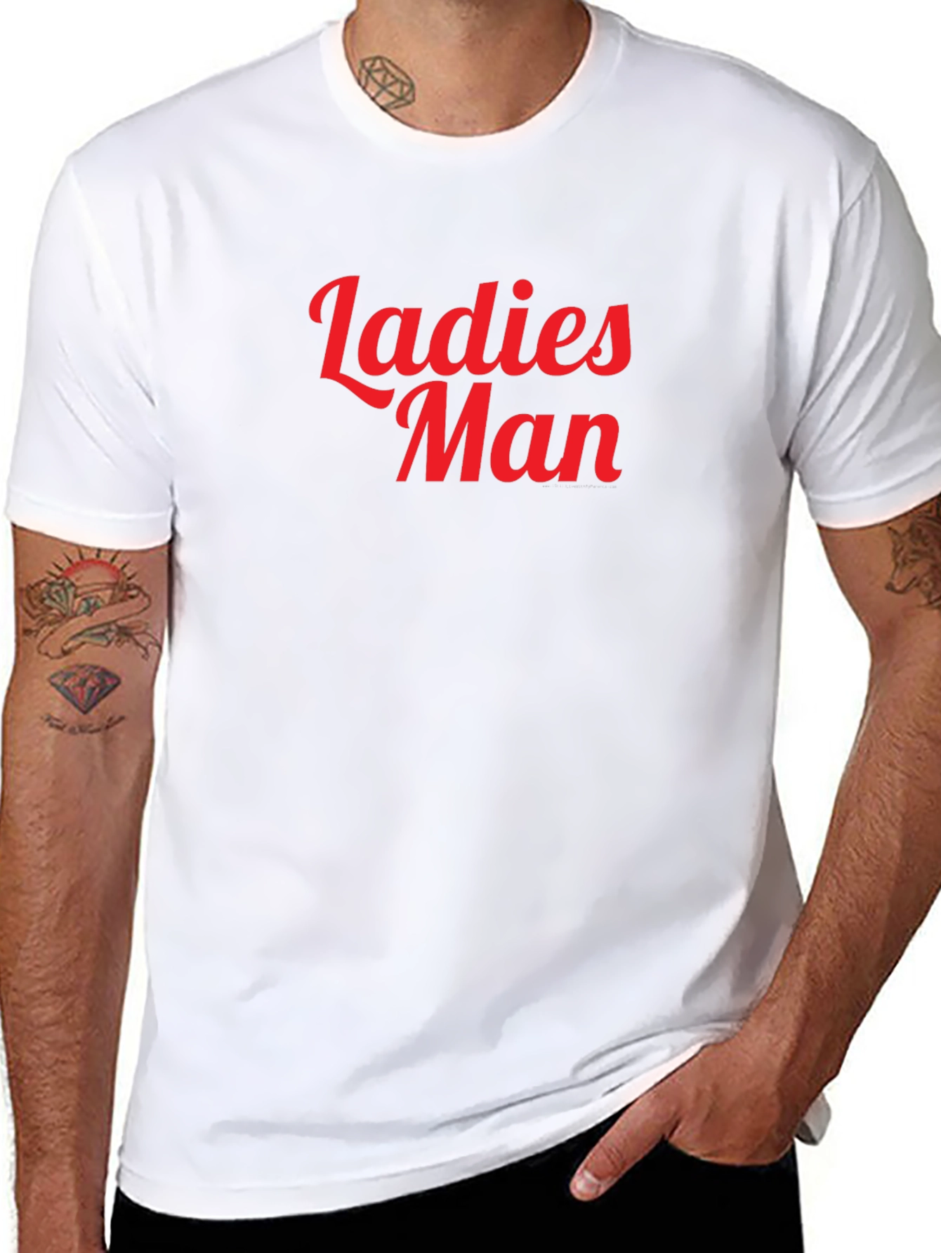 Ladies Man Graphic T-Shirt - Black
