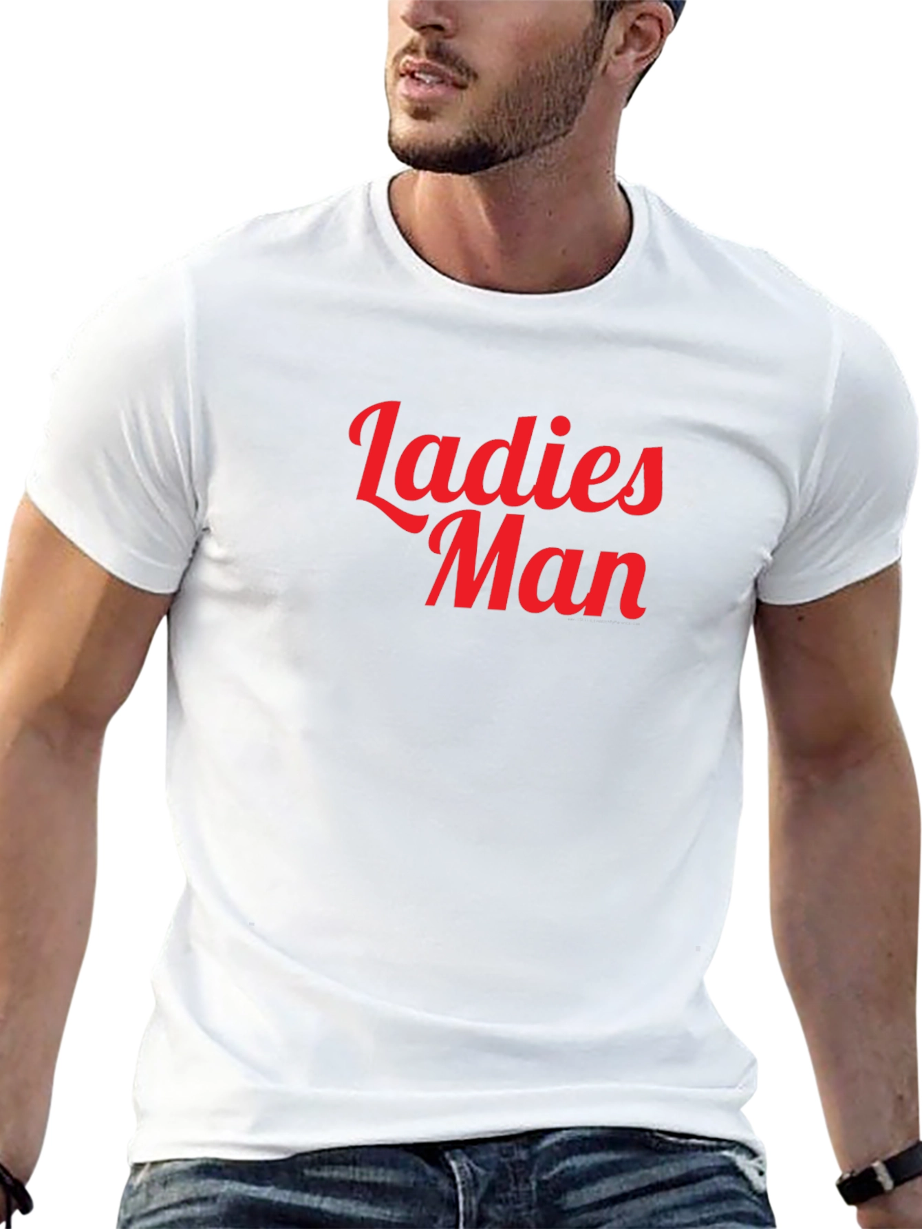 Ladies Man Graphic T-Shirt - Black