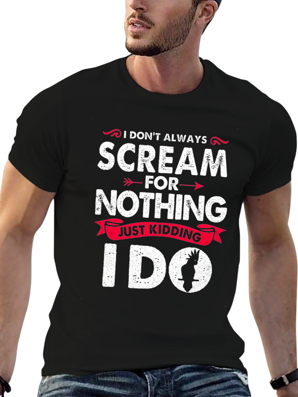 I Dont Always Scream T-Shirt - Funny Parrot Tee