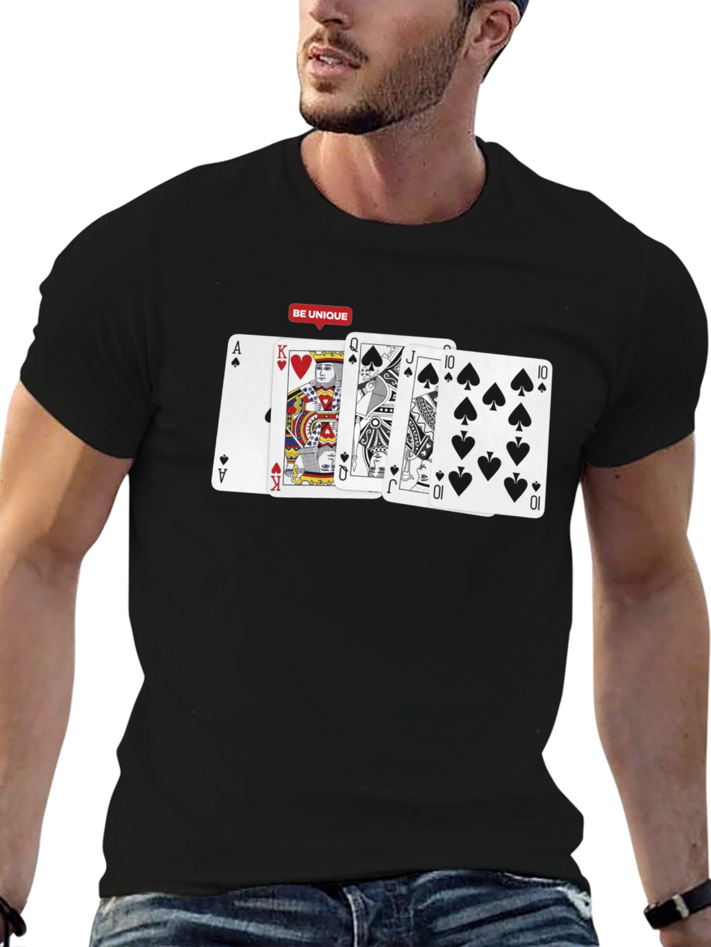 Poker Hand T-Shirt: Be Unique Card Design