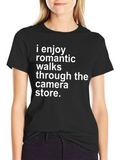 Funny Camera Store Romantic Walk T-Shirt