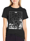 Star Tarot Card Graphic Tee - Unisex Black T-Shirt