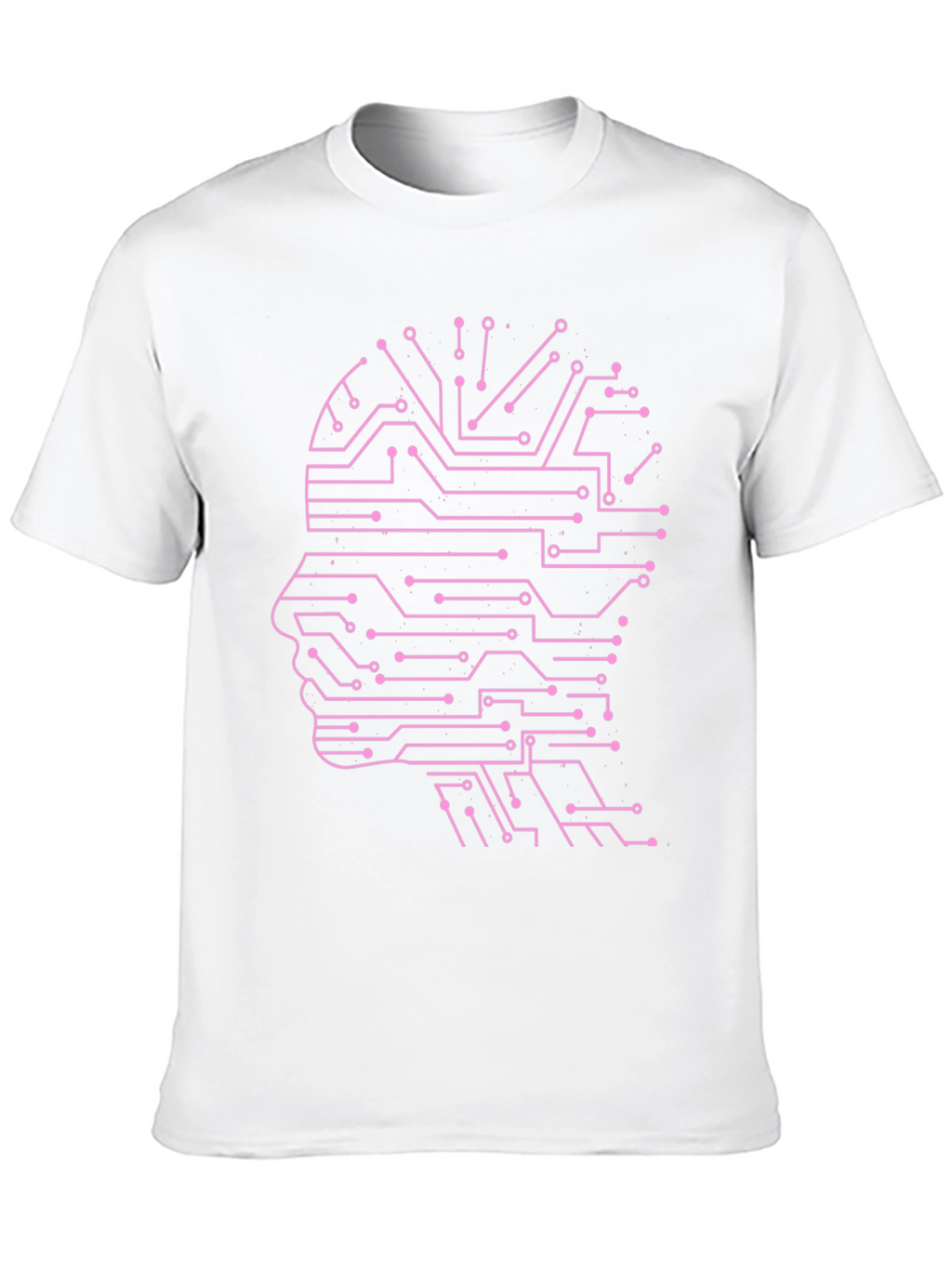 AI Mind Black T-Shirt - Circuit Brain Design