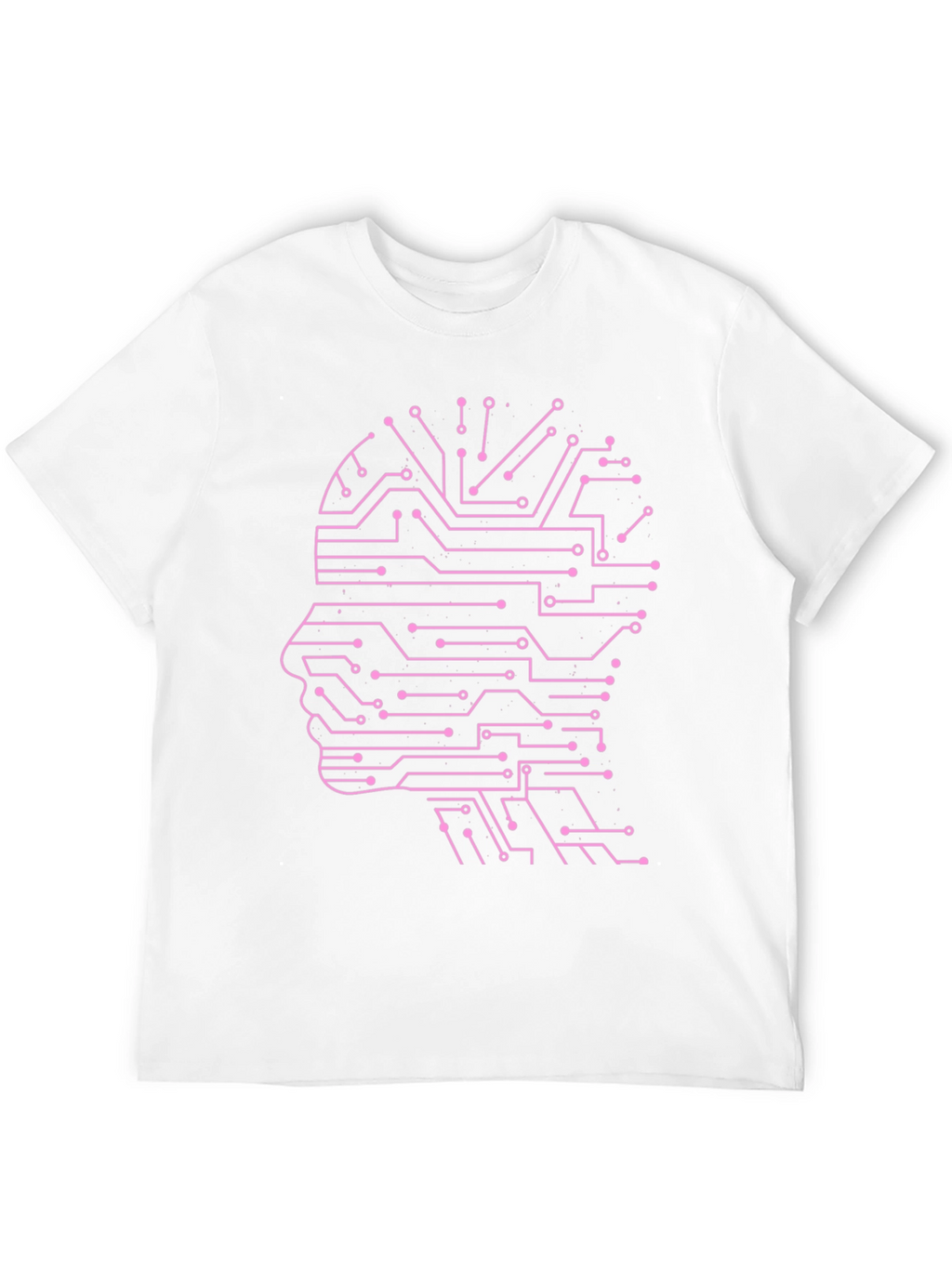 AI Mind Black T-Shirt - Circuit Brain Design